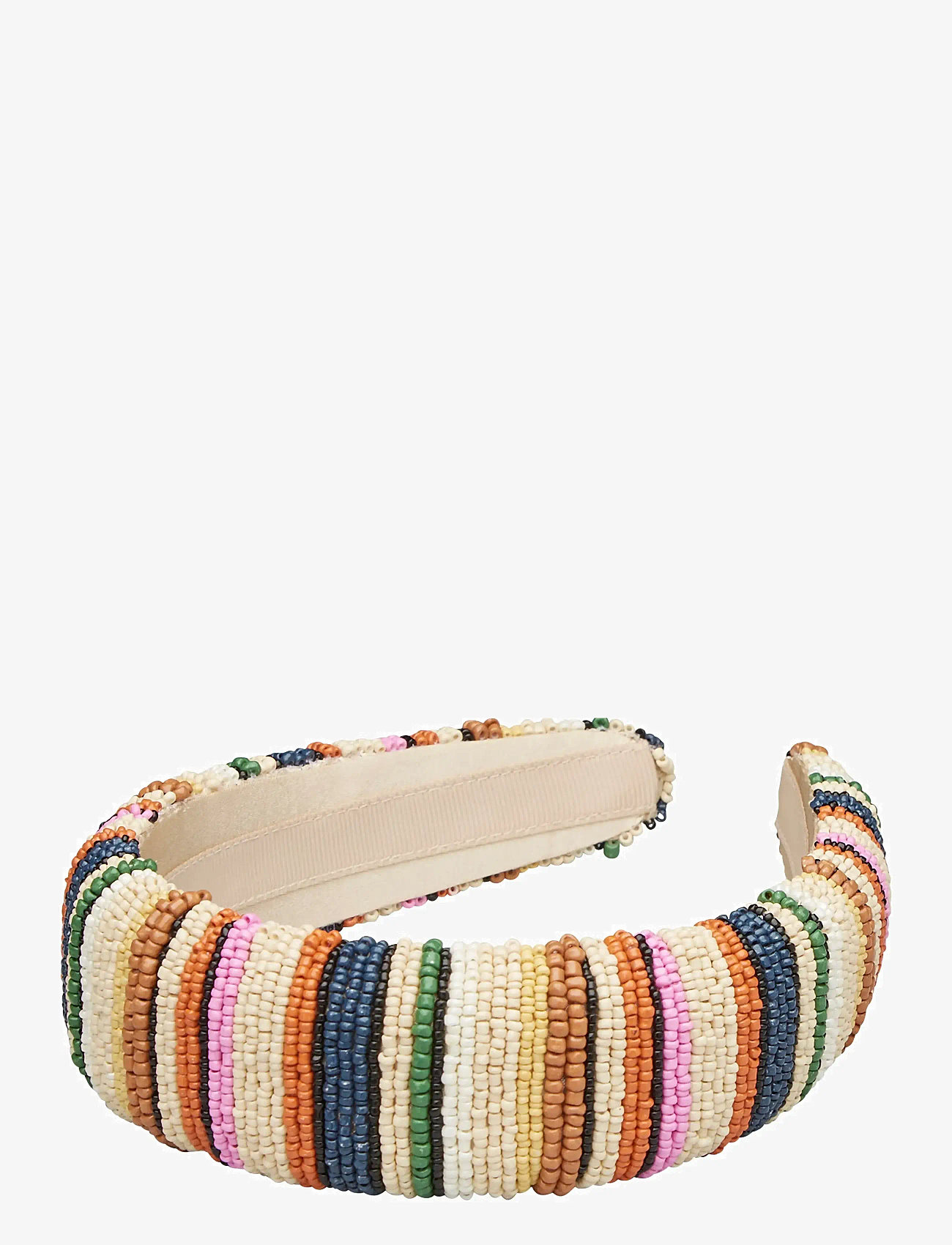 Becksöndergaard - Stripes Wide Beaded Hairbrace - hair bands - multi col. - 0