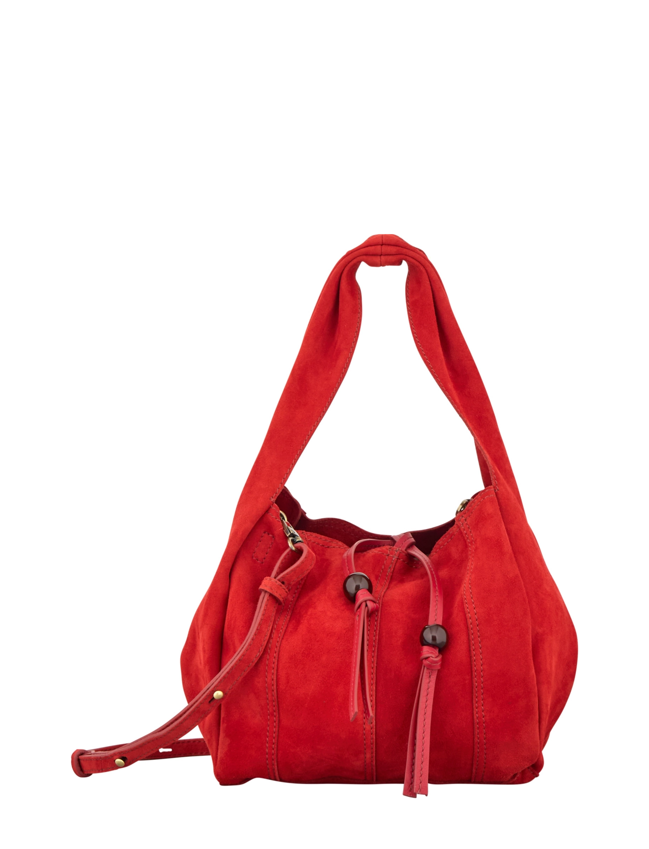 Suede Panel Harper Bag - ADRENALINE RED