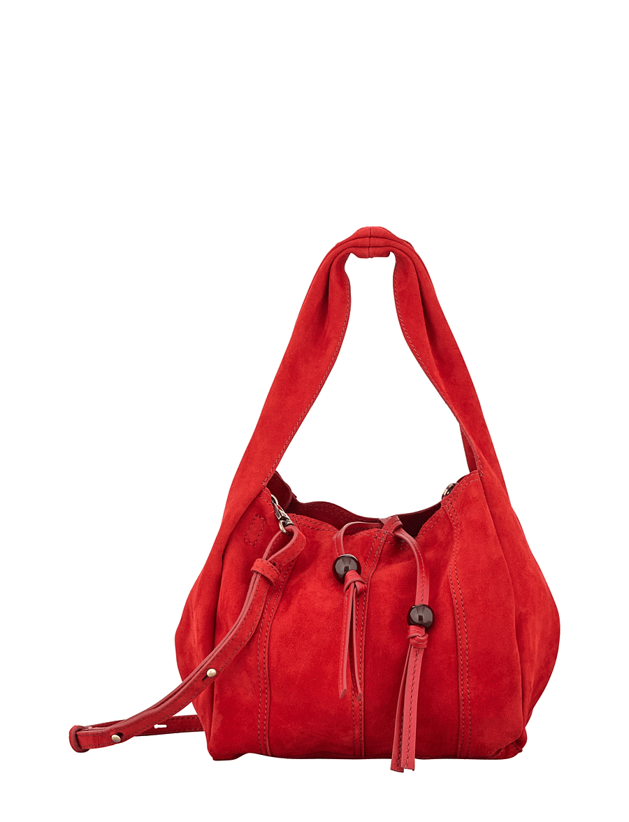 Becksöndergaard - Suede Panel Harper Bag - modetrender - adrenaline red - 0