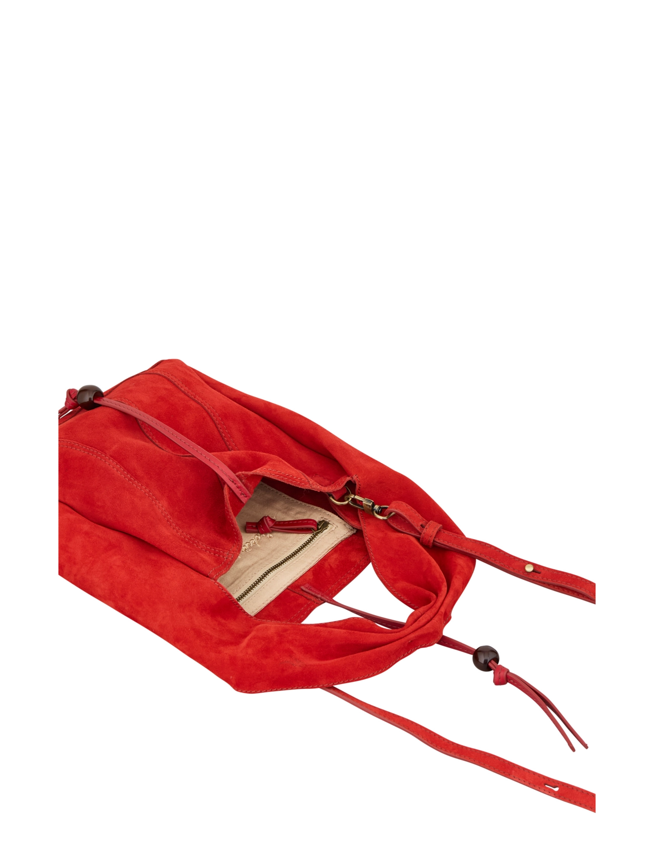Becksöndergaard - Suede Panel Harper Bag - bucket-tasker - adrenaline red - 2