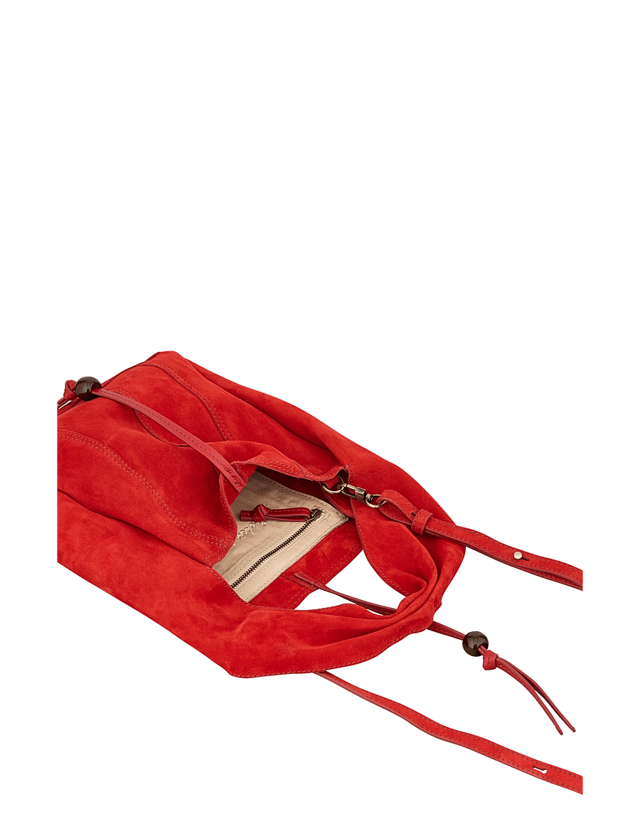 Becksöndergaard - Suede Panel Harper Bag - modetrender - adrenaline red - 2