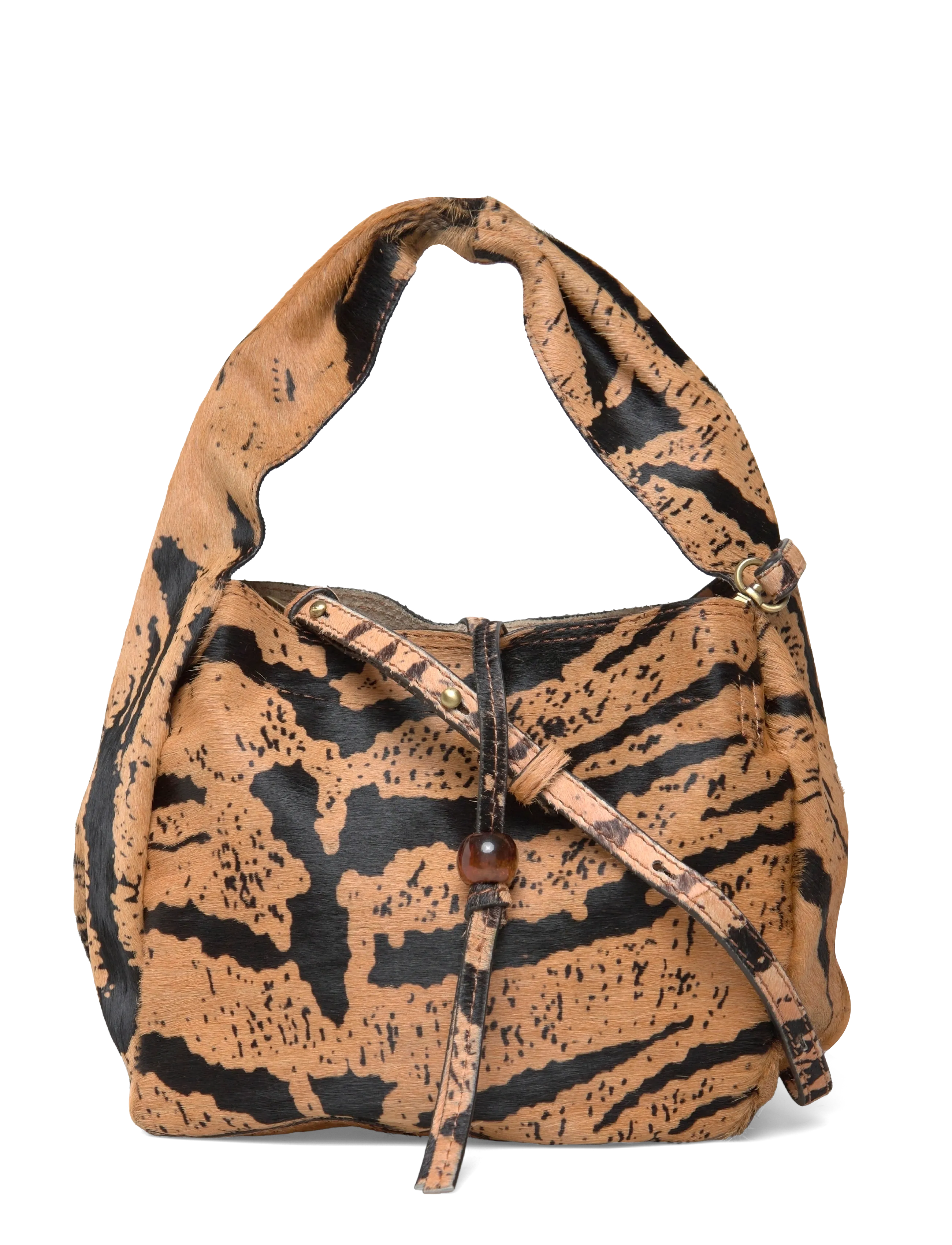 Becksöndergaard Tigarea Harper Bag, Tigerprint Hobo Taske, Brun, Str: ONE SIZE