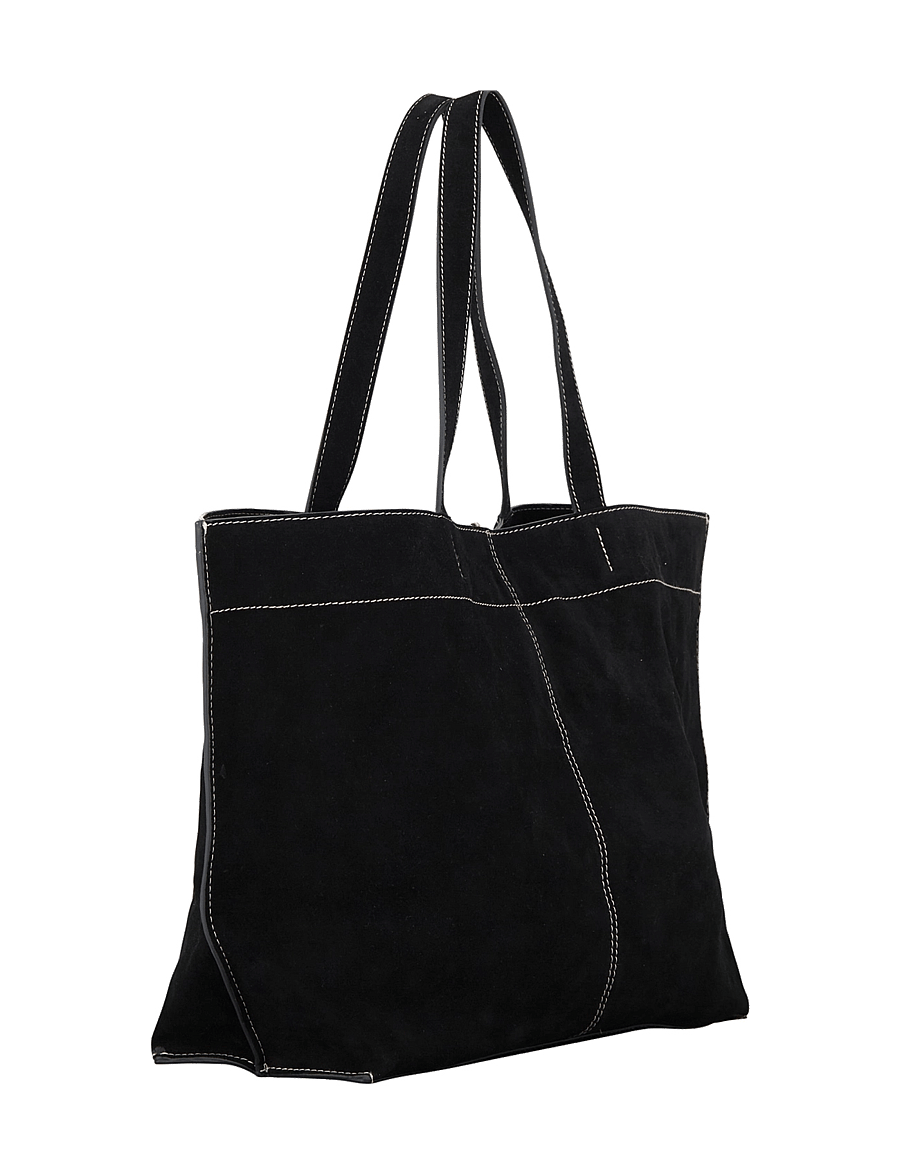 Becksöndergaard - Suede Aubrey Bag - shoppers - black - 1