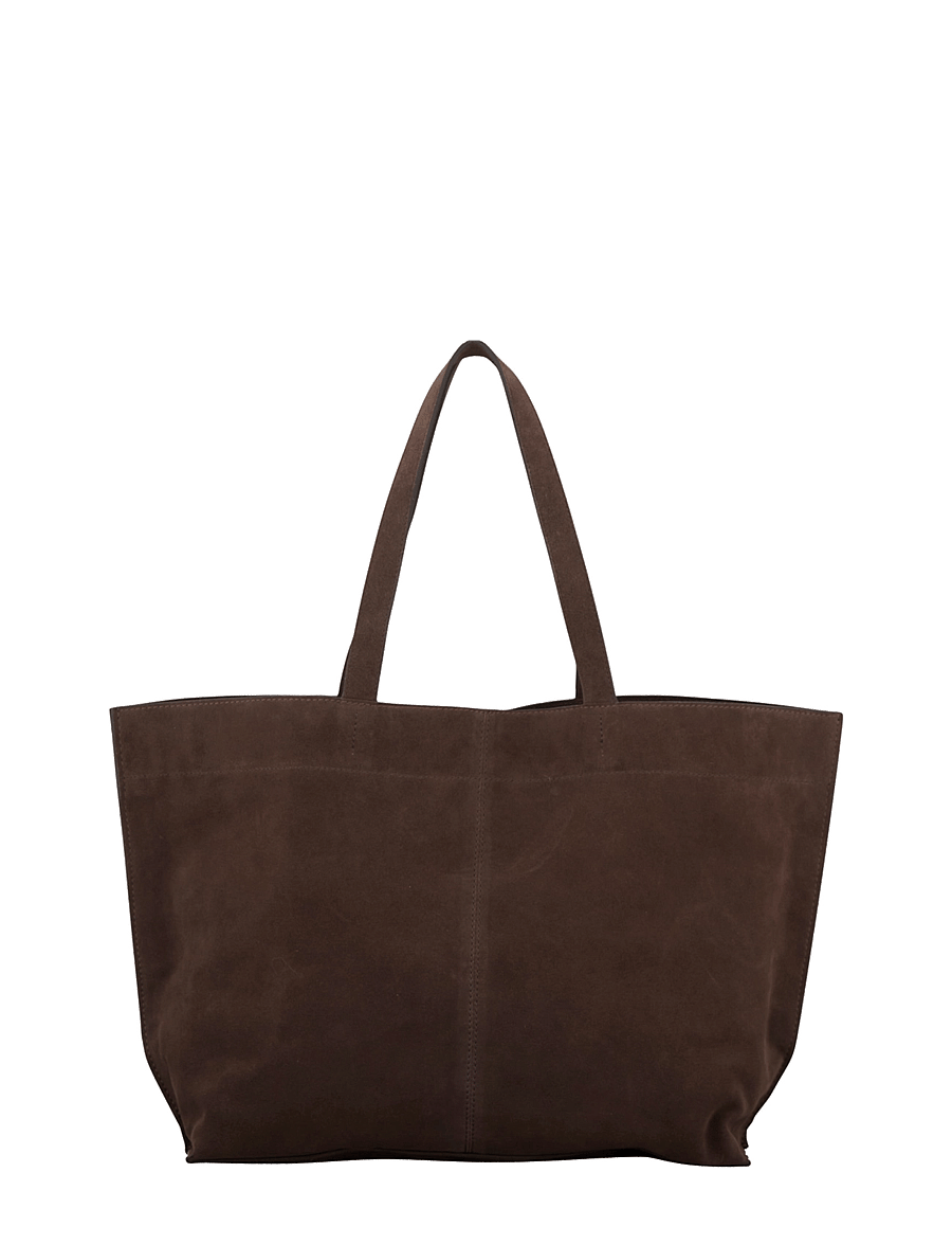 Becksöndergaard - Suede Aubrey Bag - shoppers - hot fudge brown - 1