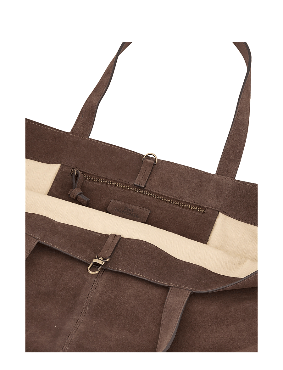 Becksöndergaard - Suede Aubrey Bag - shoppers - hot fudge brown - 3