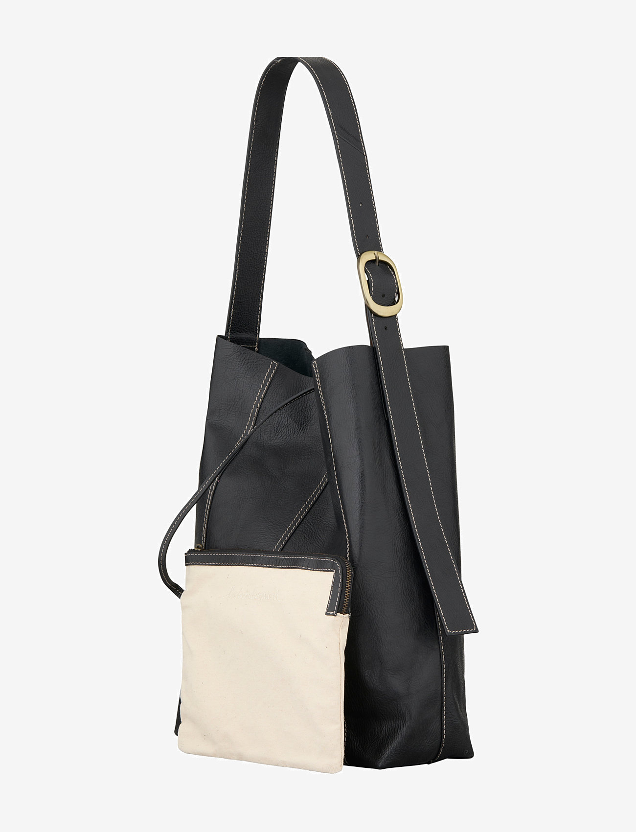 Becksöndergaard - Panel Mae Buckle Bag - tote bags - black - 1