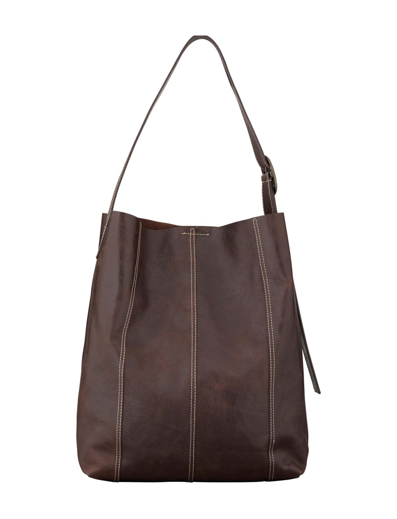 Panel Mae Buckle Bag - CHOCOLATE TORTE