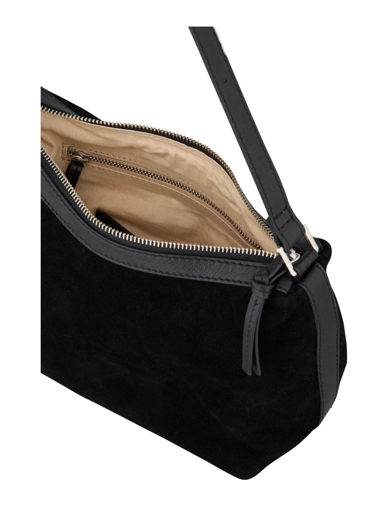 Becksöndergaard - Suede Ginni Small Bag - juhlamuotia outlet-hintaan - black - 2
