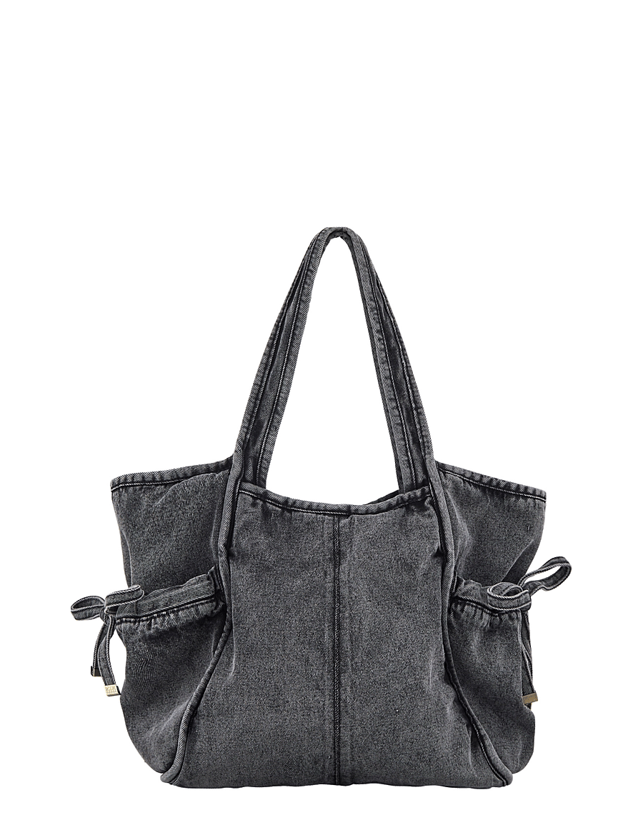 Becksöndergaard - Washed Denima Laurel Bag - modetrends - stonewash grey - 1