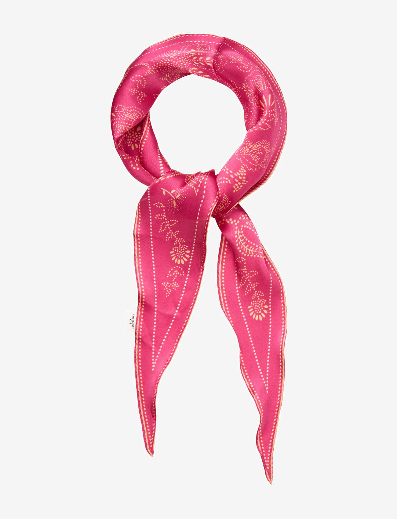 Becksöndergaard - Dotted Flora Diamond Scarf - julegaver under 300kr - carmine pink - 1