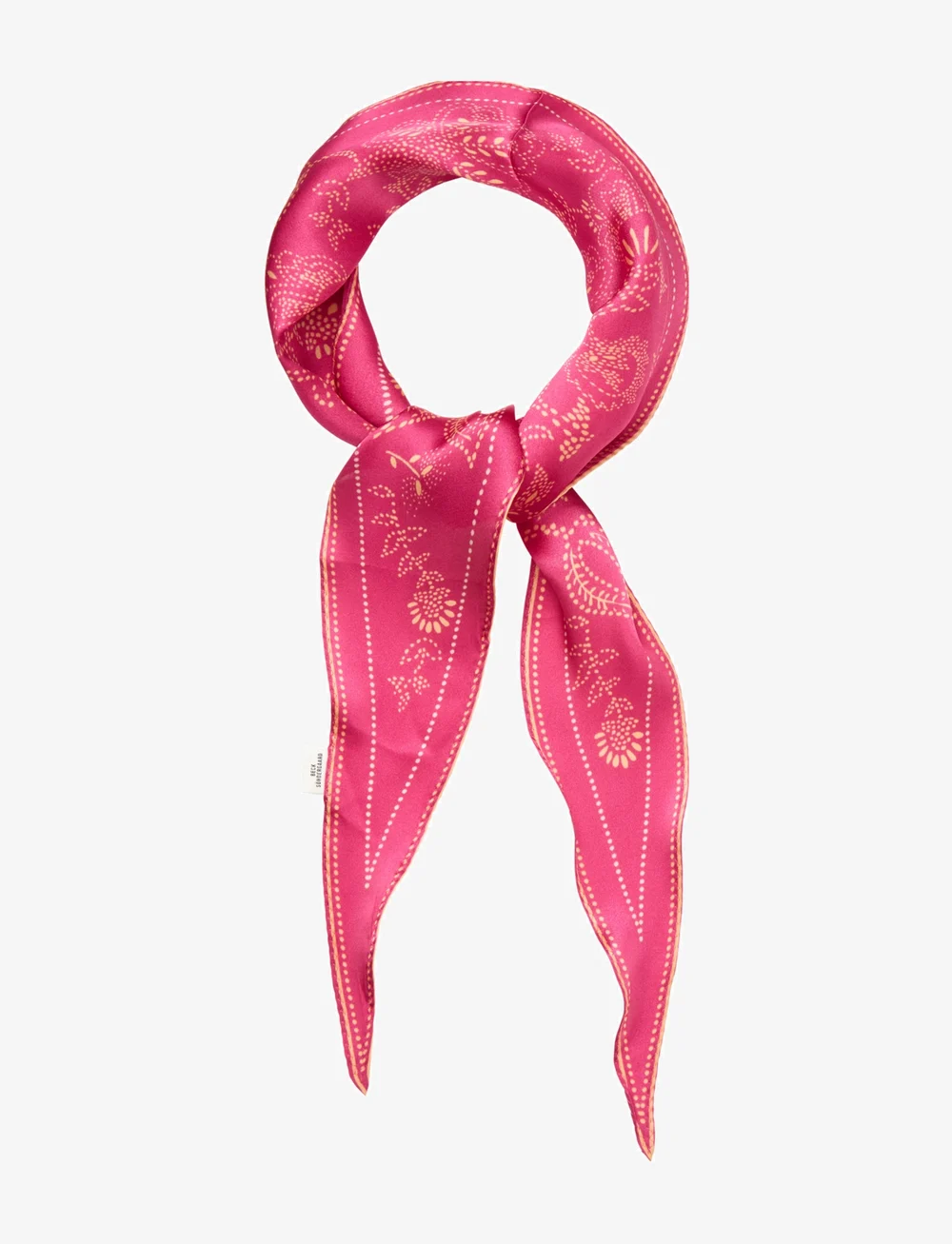Becksöndergaard - Dotted Flora Diamond Scarf - modetrends - carmine pink - 1