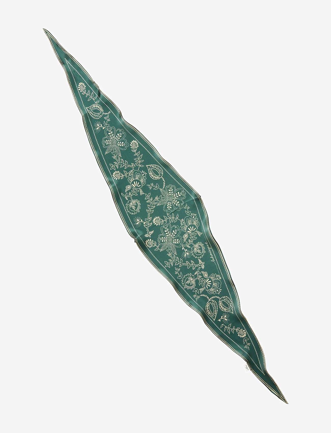 Becksöndergaard - Dotted Flora Diamond Scarf - topiary green - 0