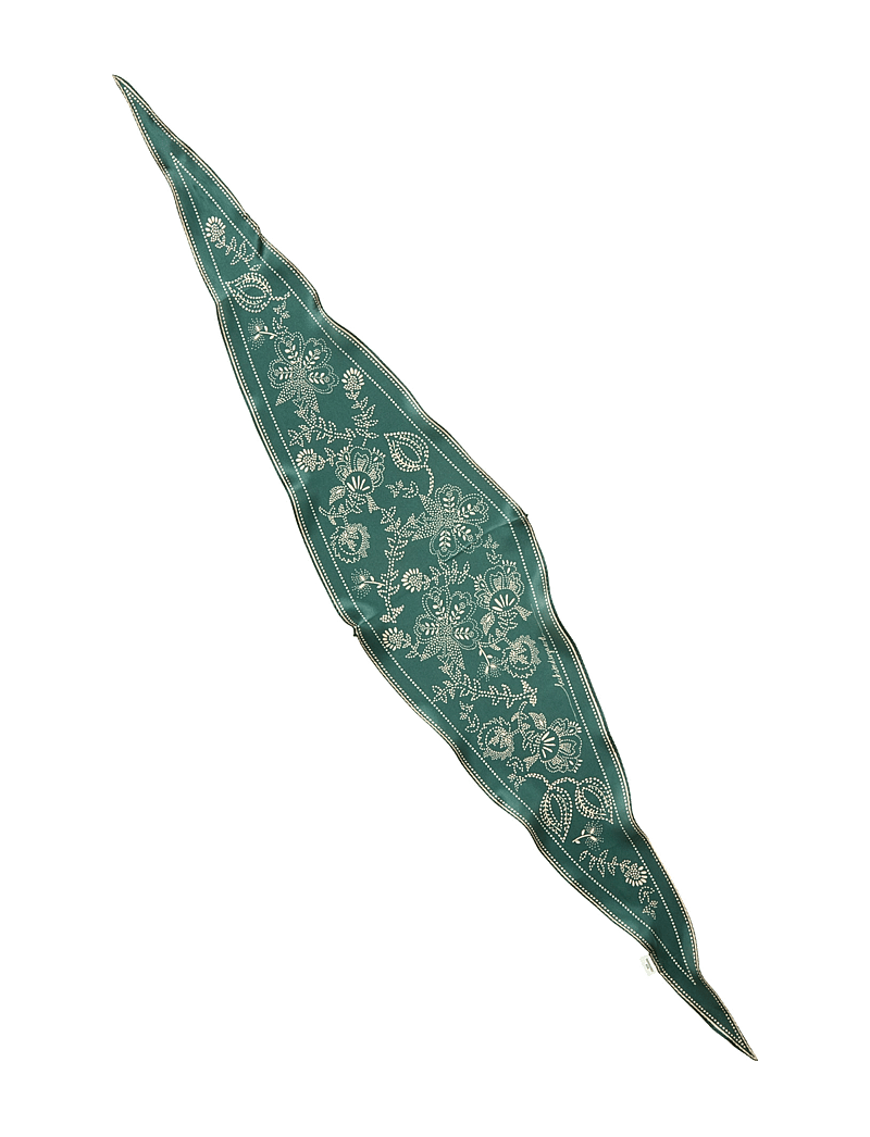 Becksöndergaard - Dotted Flora Diamond Scarf - topiary green - 0