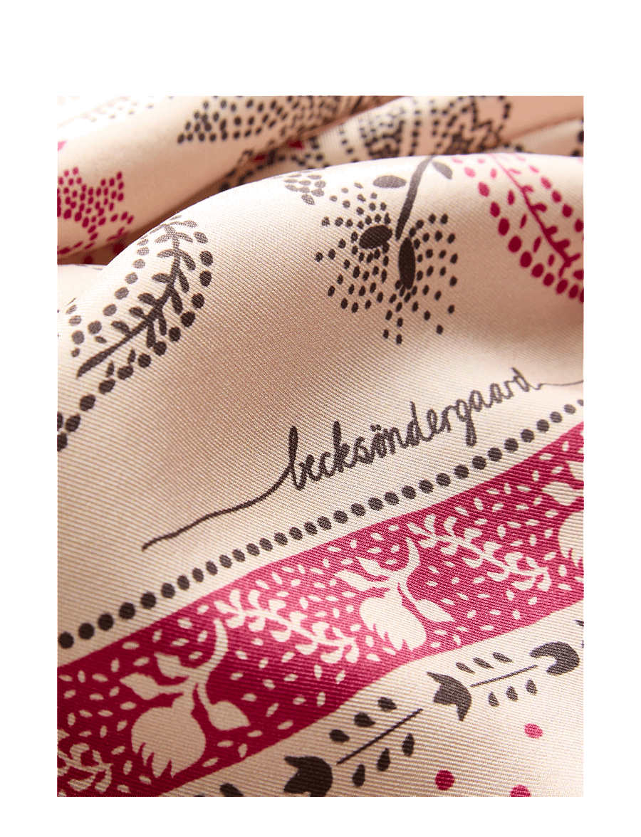 Becksöndergaard - Dotted Flora Sia Scarf - birch white - 2