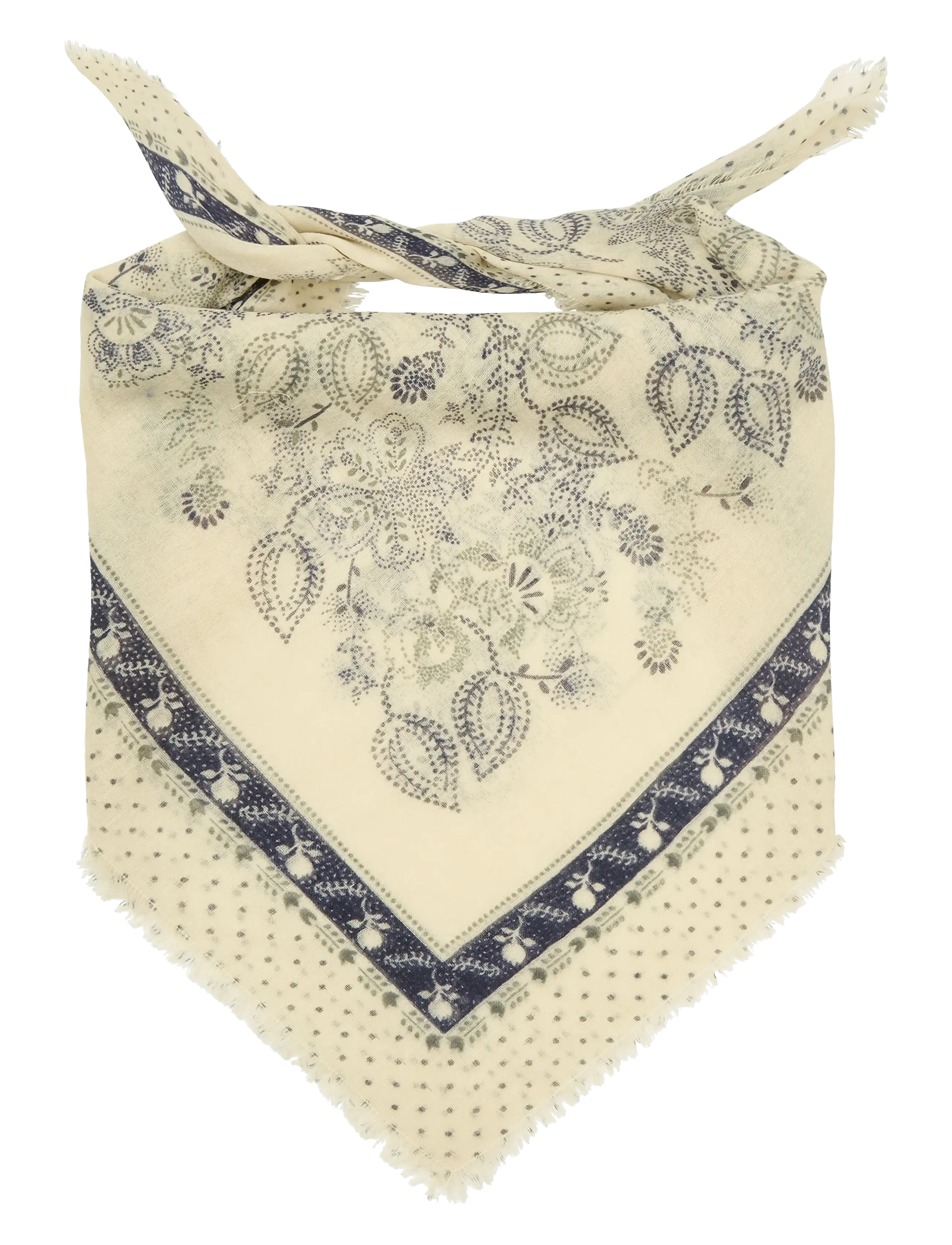 Becksöndergaard - Dotted Flora Woo Scarf - birch white - 1