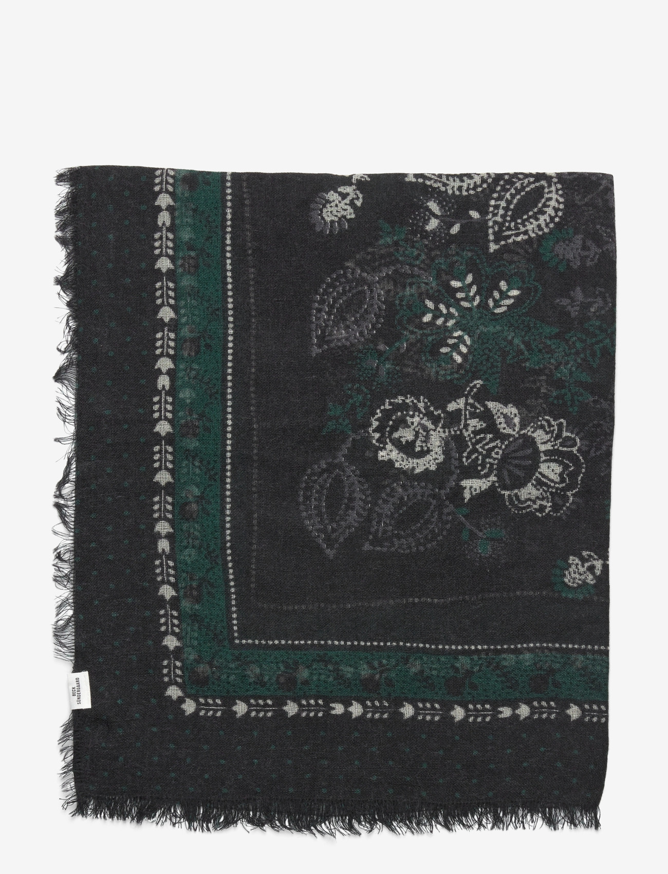 Becksöndergaard - Dotted Flora Woo Scarf - black - 0