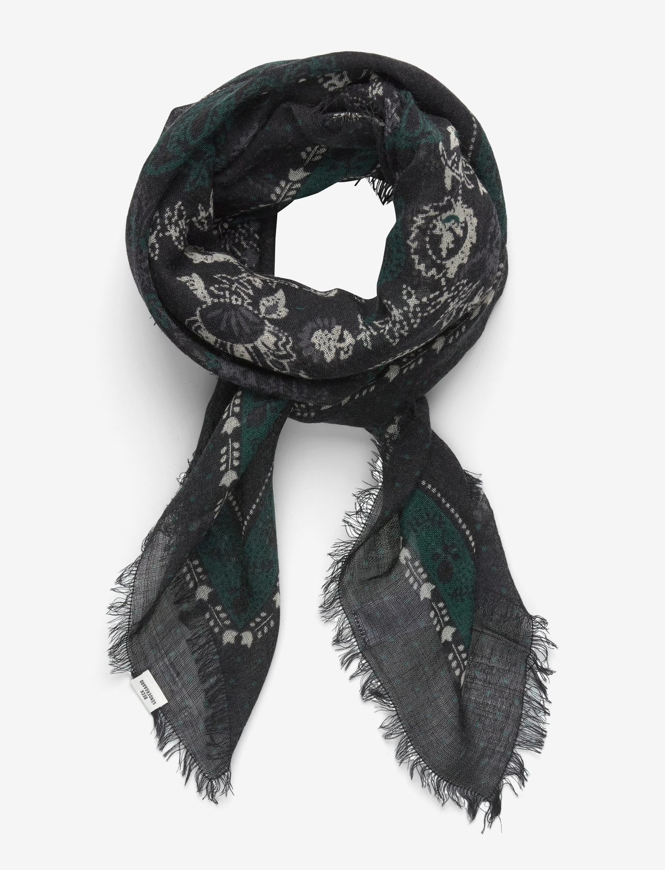 Becksöndergaard - Dotted Flora Woo Scarf - black - 1