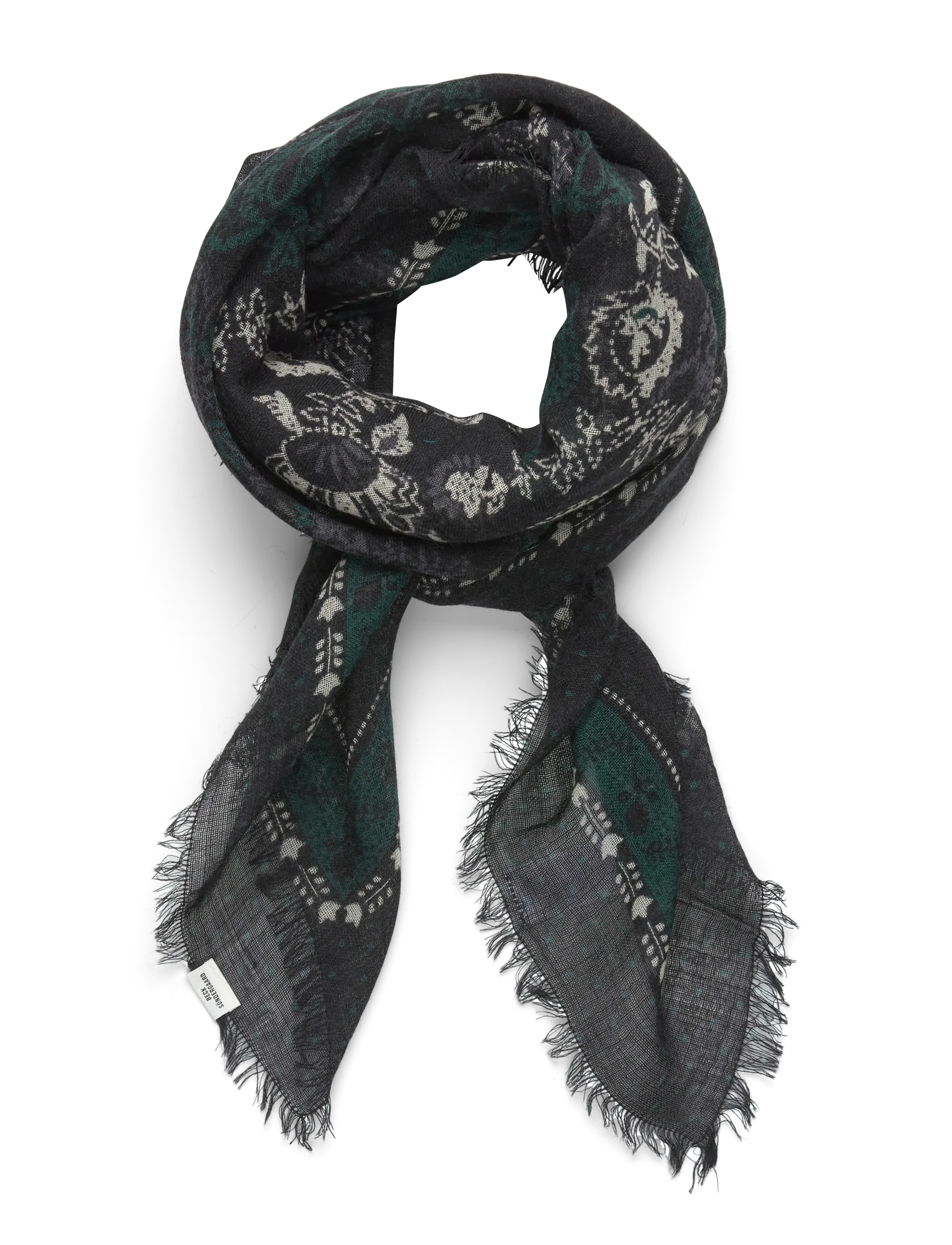 Becksöndergaard - Dotted Flora Woo Scarf - black - 1