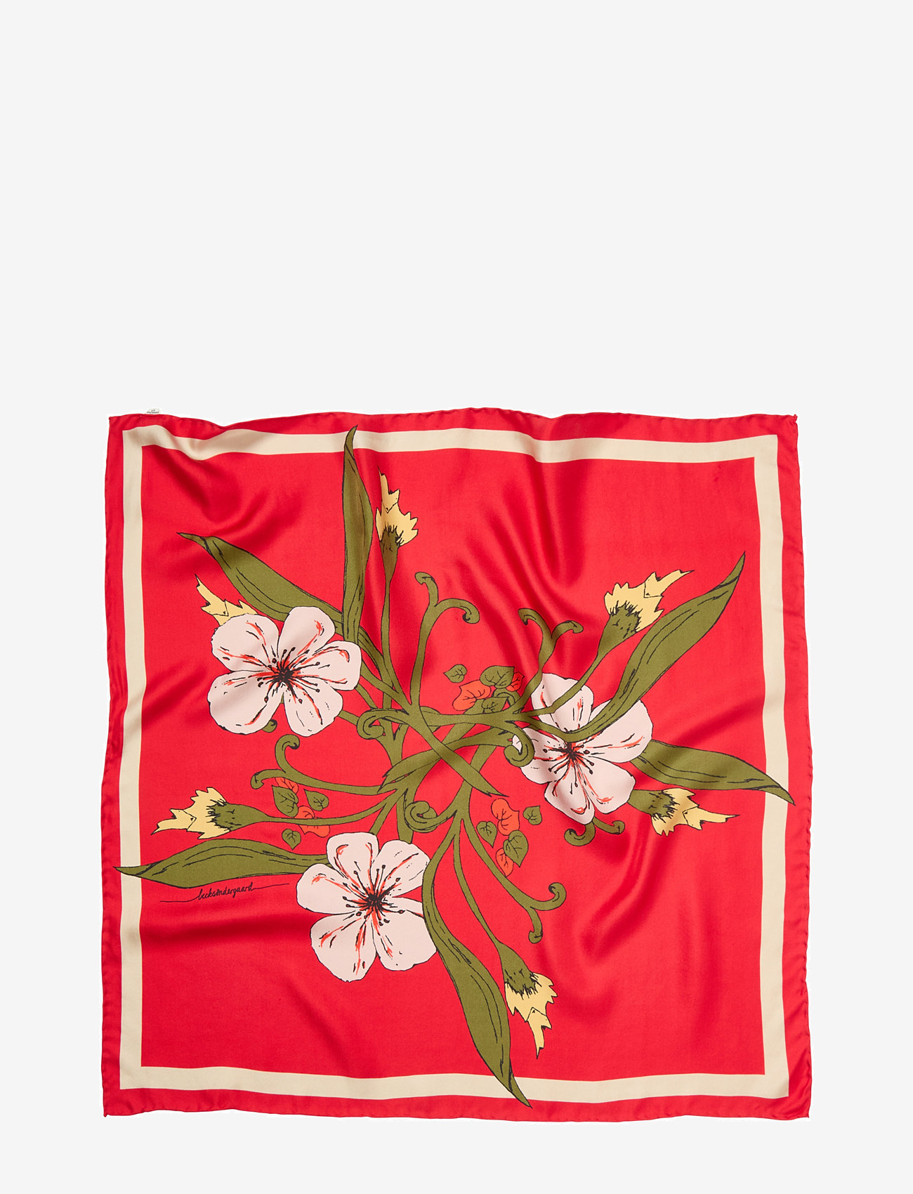 Becksöndergaard - Magna Flower Sia Scarf - adrenaline red - 1