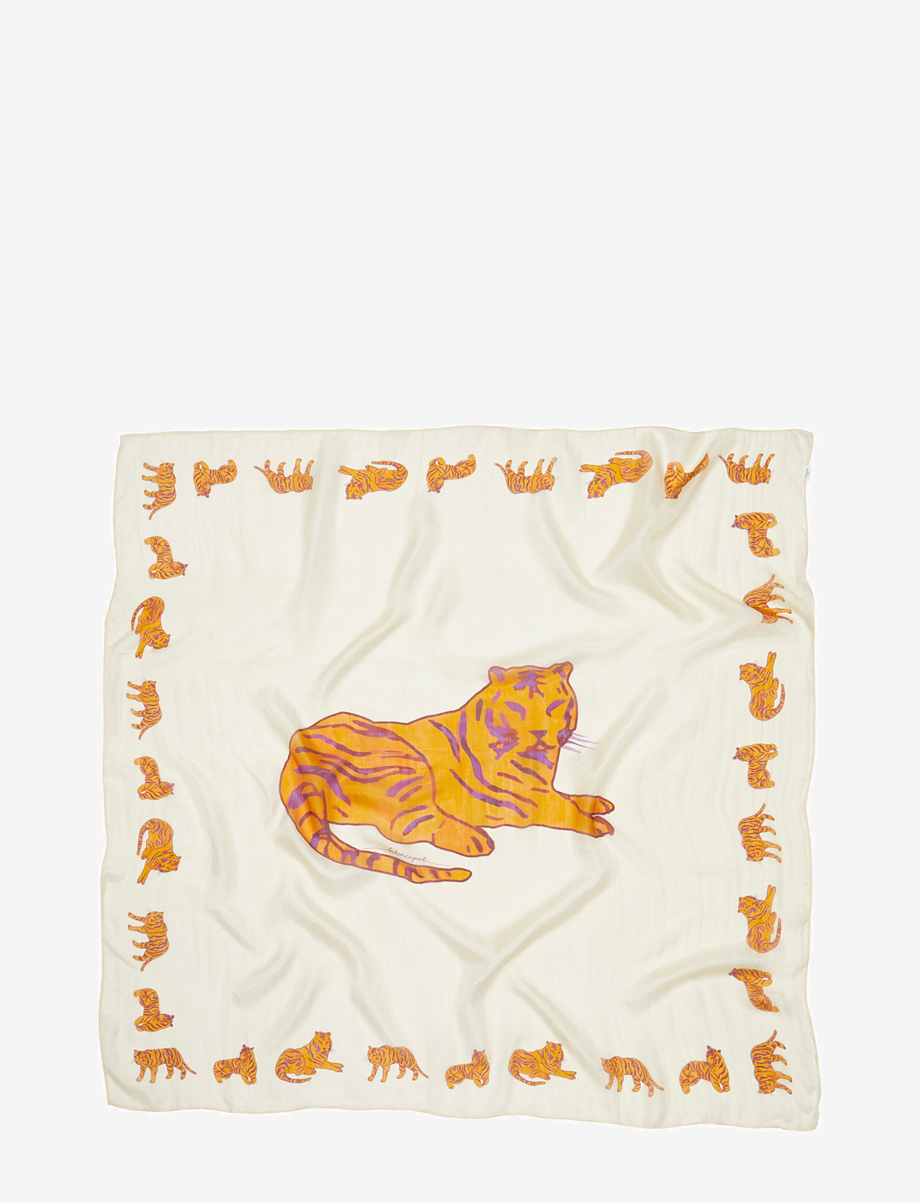 Becksöndergaard - Tigarea Tabby Sia Scarf - sjalar - birch white - 0