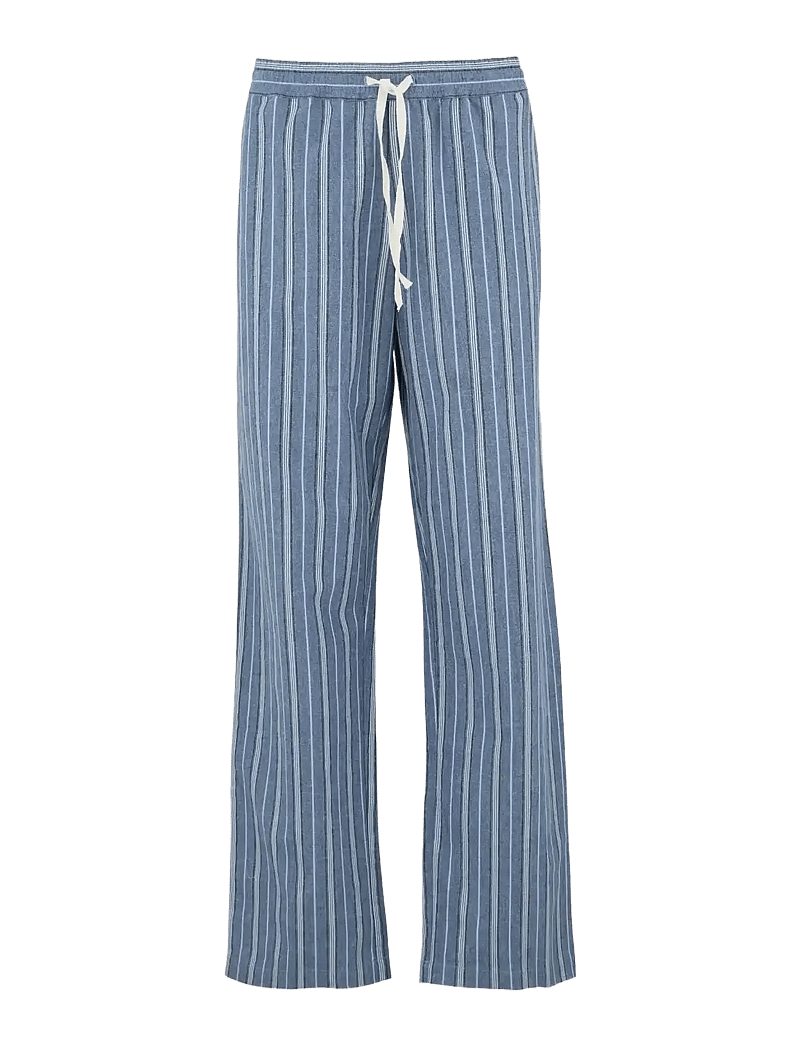 Becksöndergaard - Striped Flannel Pyjamas Set - pyjamas - blue/off-white - 2
