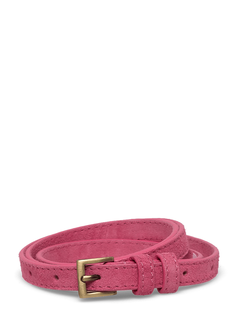 Becksöndergaard - Suede Aria Leather Belt - igapäevased vööd - carmine pink - 0