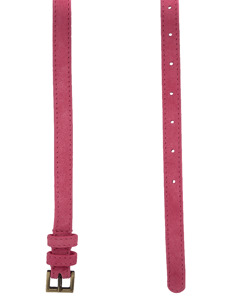 Becksöndergaard - Suede Aria Leather Belt - igapäevased vööd - carmine pink - 1