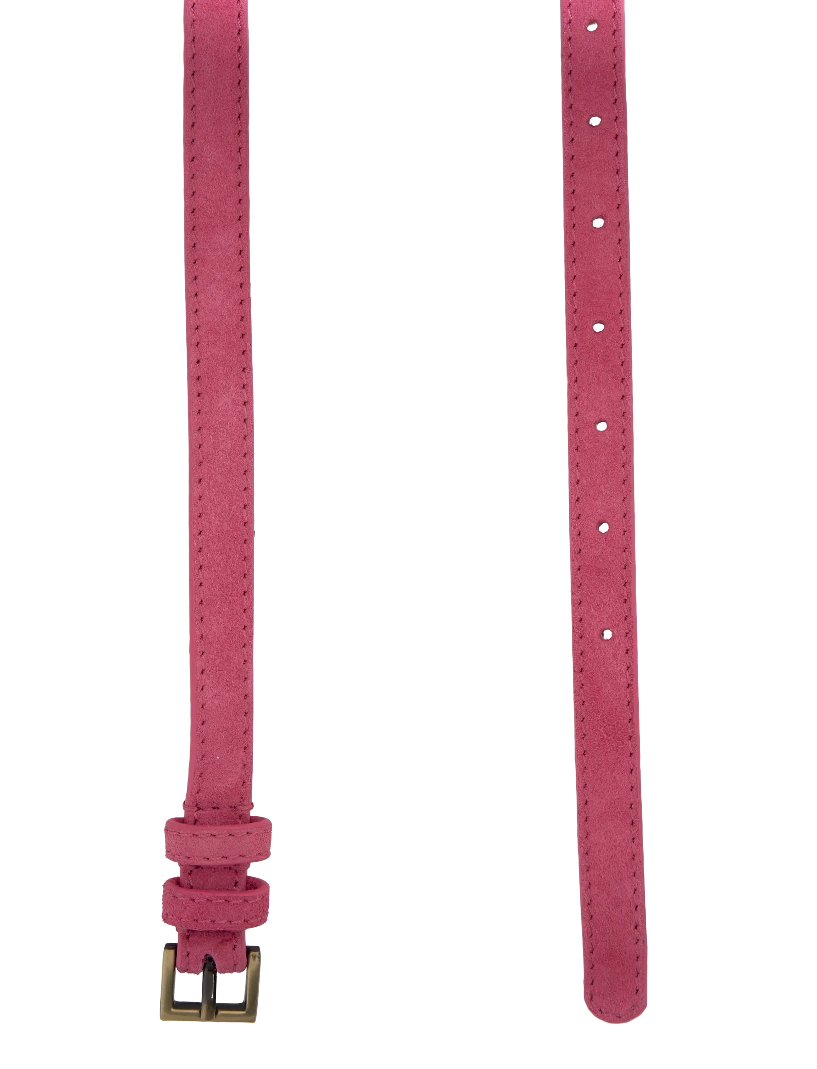 Becksöndergaard - Suede Aria Leather Belt - carmine pink - 1