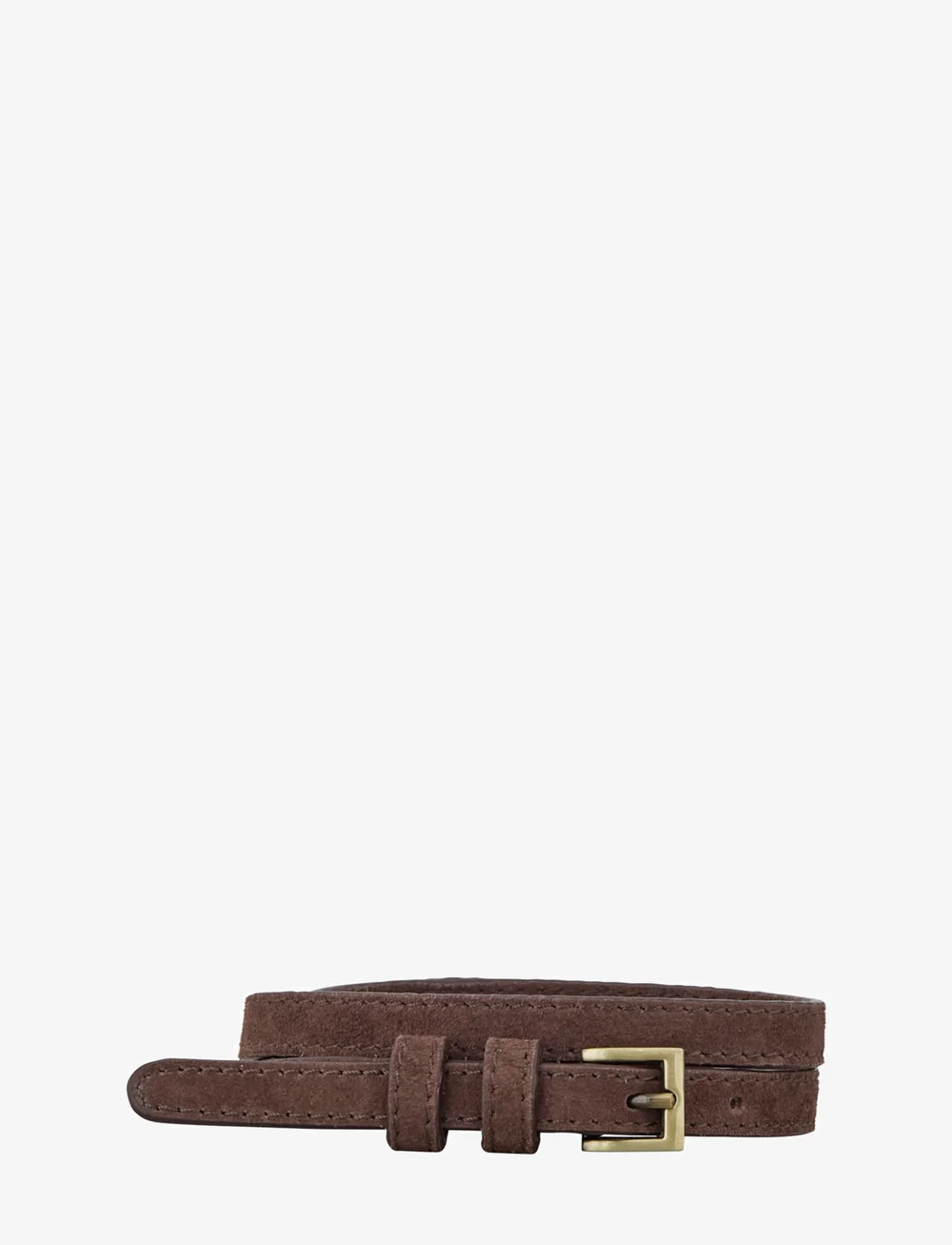 Becksöndergaard - Suede Aria Leather Belt - kasdieniai diržai - hot fudge brown - 0