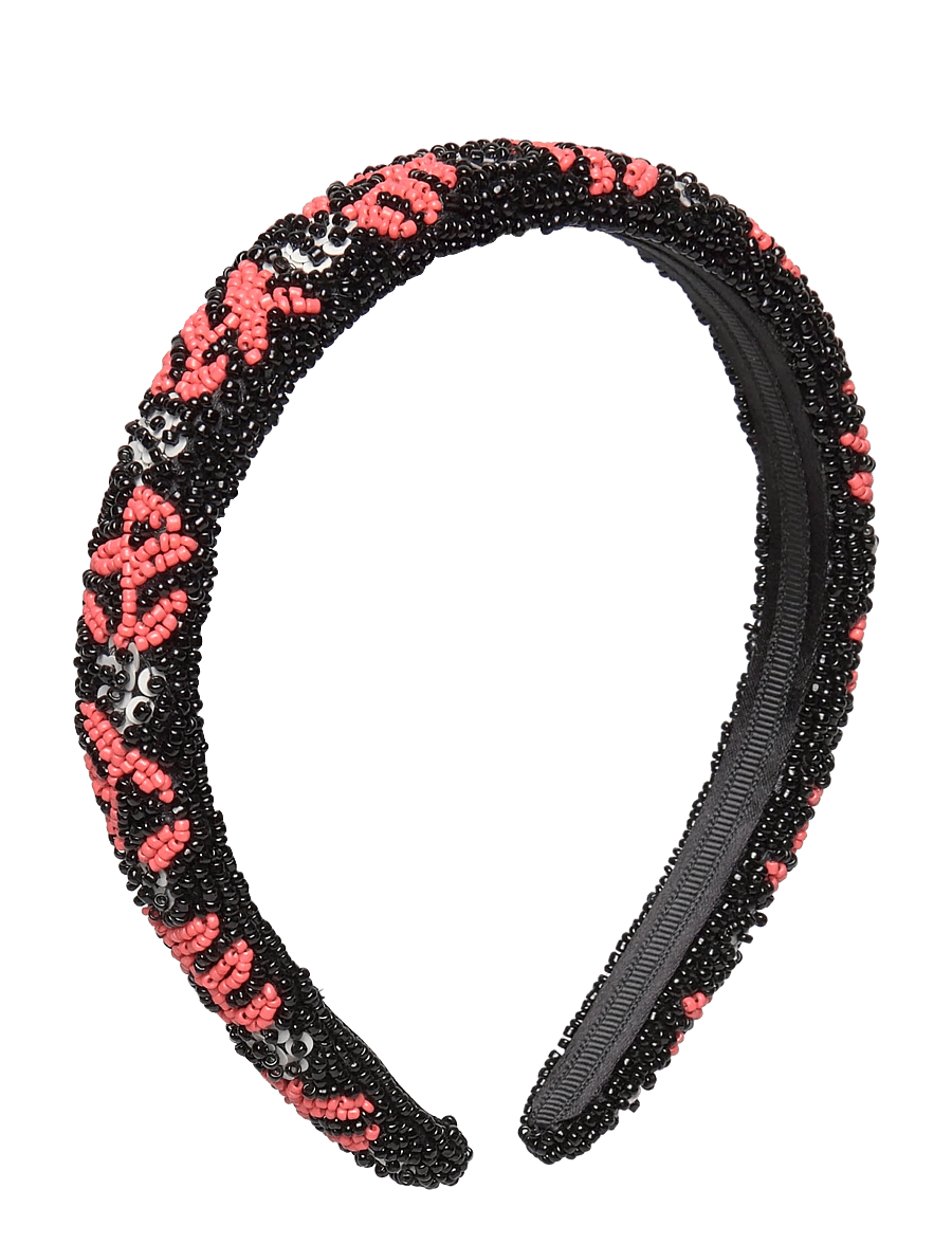 Becksöndergaard - Brombeere Slim Beaded Hairbrace - hårband & diadem - black - 0