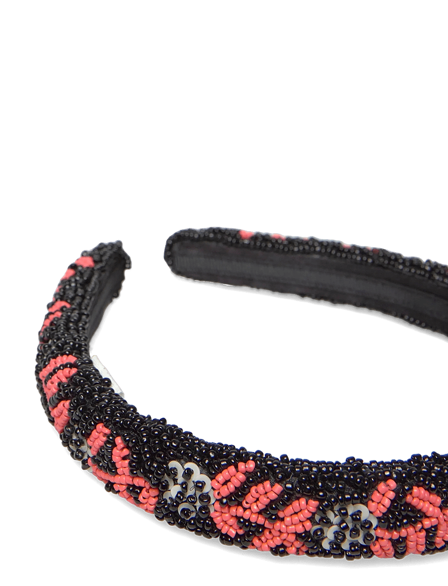 Becksöndergaard - Brombeere Slim Beaded Hairbrace - hårband & diadem - black - 1
