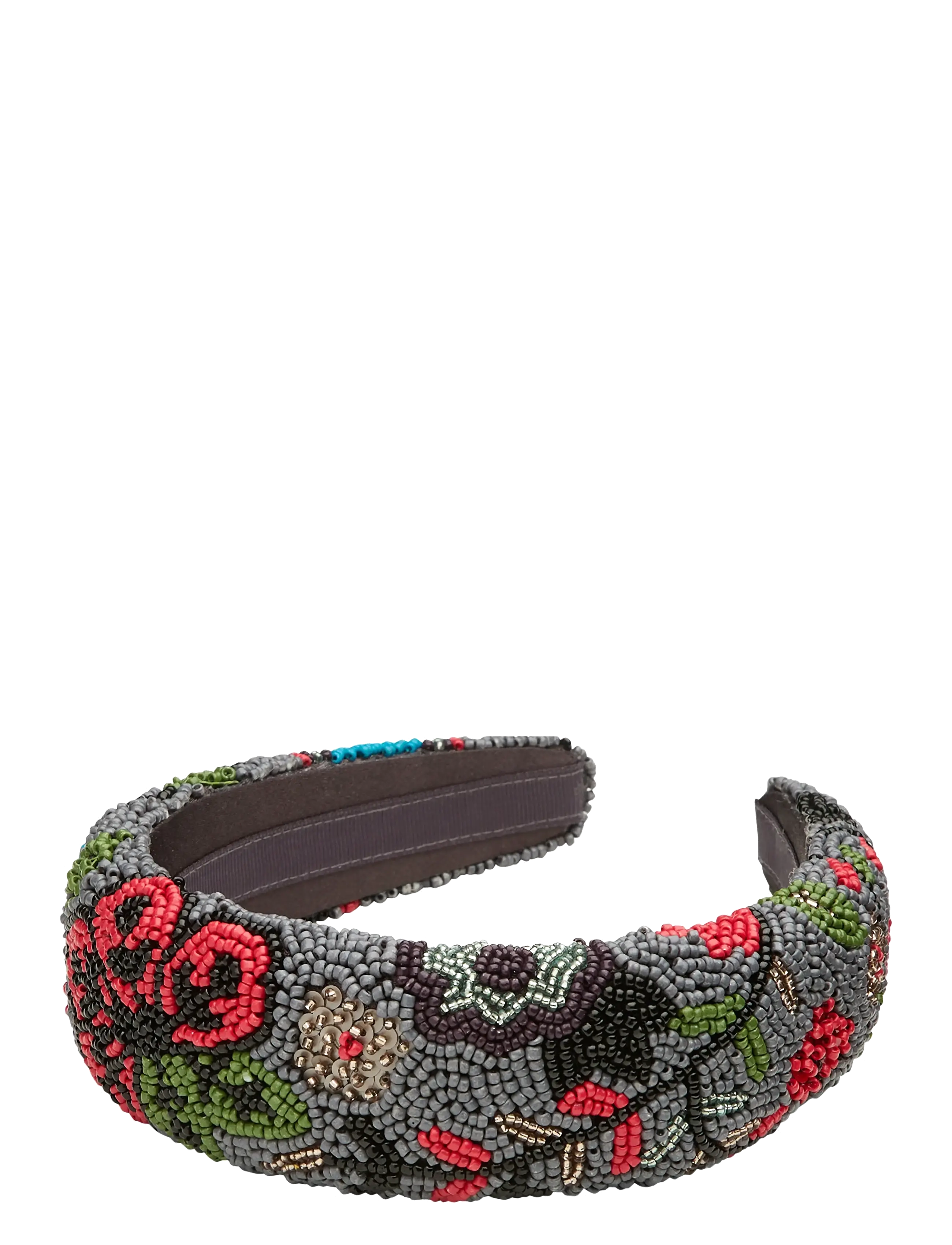 Becksöndergaard Bromflora Wide Beaded Hairbrace - Accessoires - ASPHALT GRAY / multi