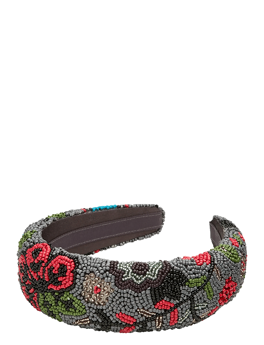 Becksöndergaard - Bromflora Wide Beaded Hairbrace - hårbånd - asphalt gray - 0