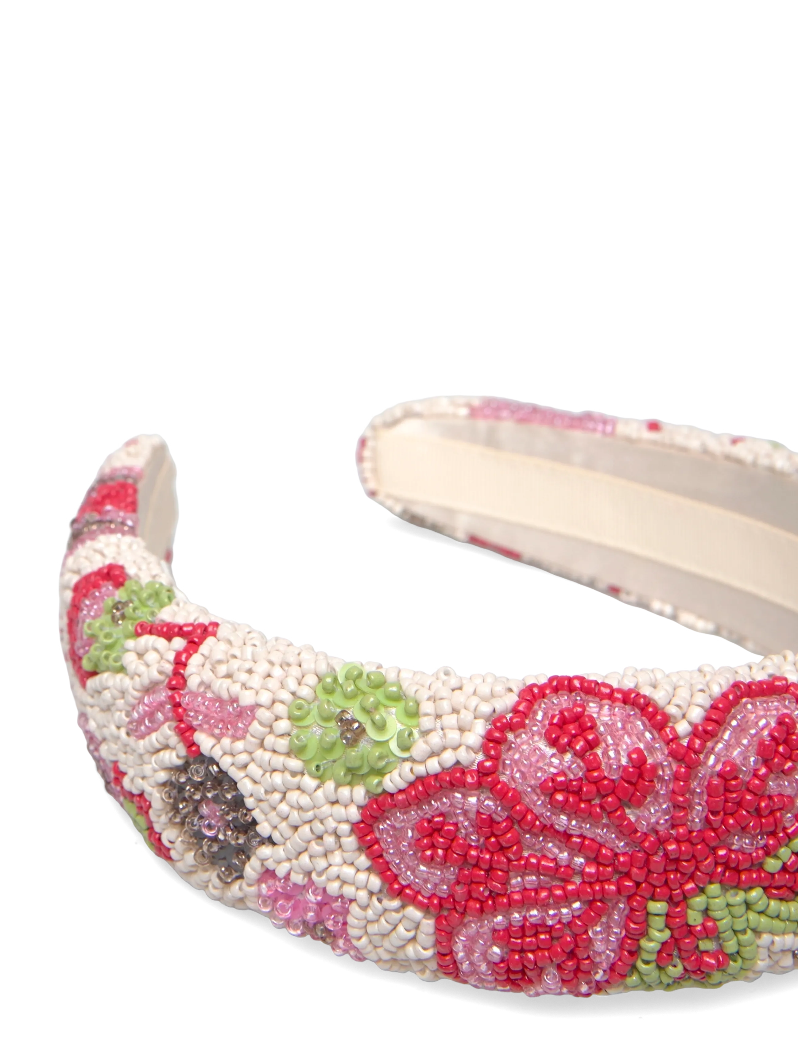 Becksöndergaard - Bromflora Wide Beaded Hairbrace - hårbånd - birch white - 1