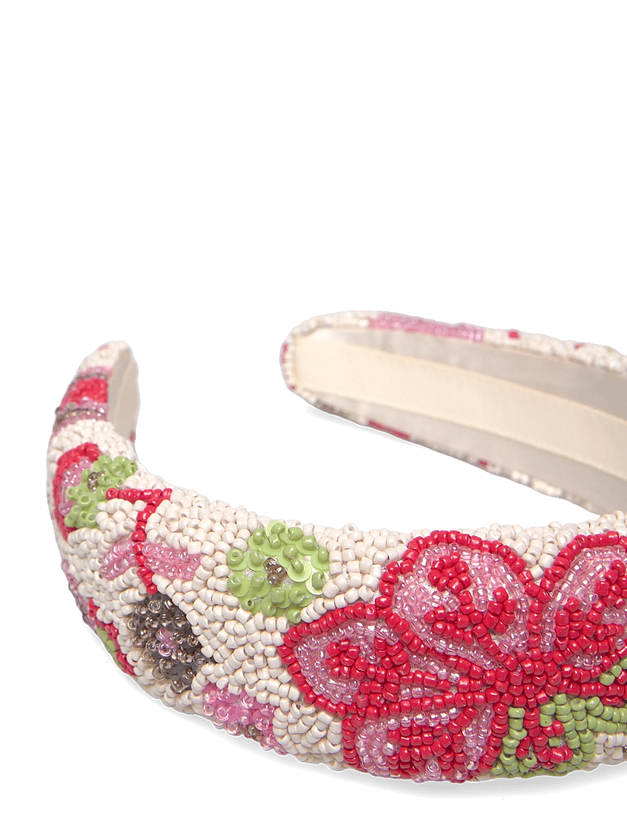 Becksöndergaard - Bromflora Wide Beaded Hairbrace - plaukų lankeliai - birch white - 1