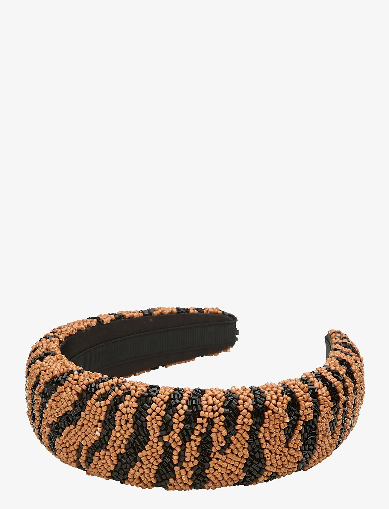 Becksöndergaard - Tigarea Wide Beaded Hairbrace - matu lentes - brown sugar - 1