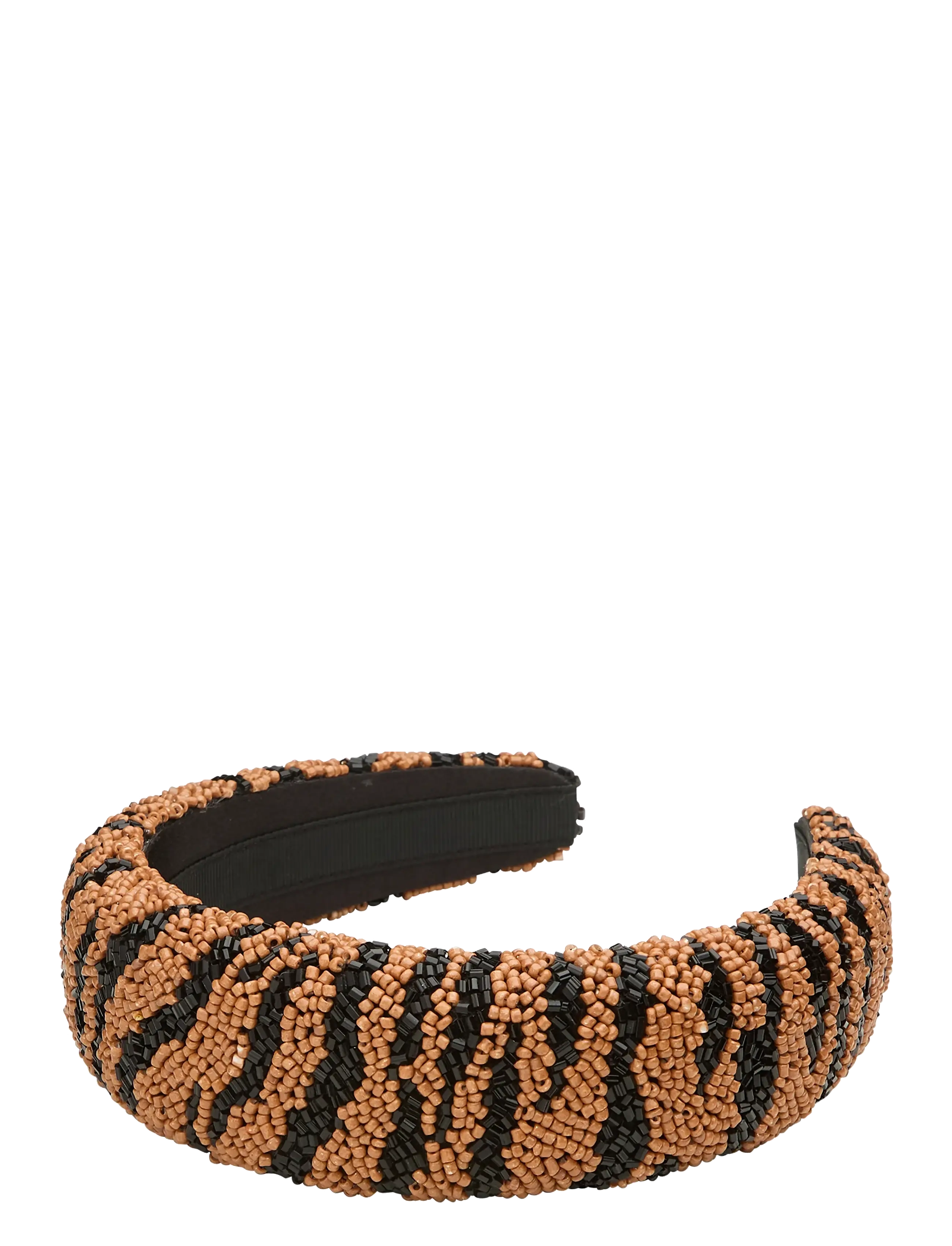 Tigarea Wide Beaded Hairbrace - BROWN SUGAR