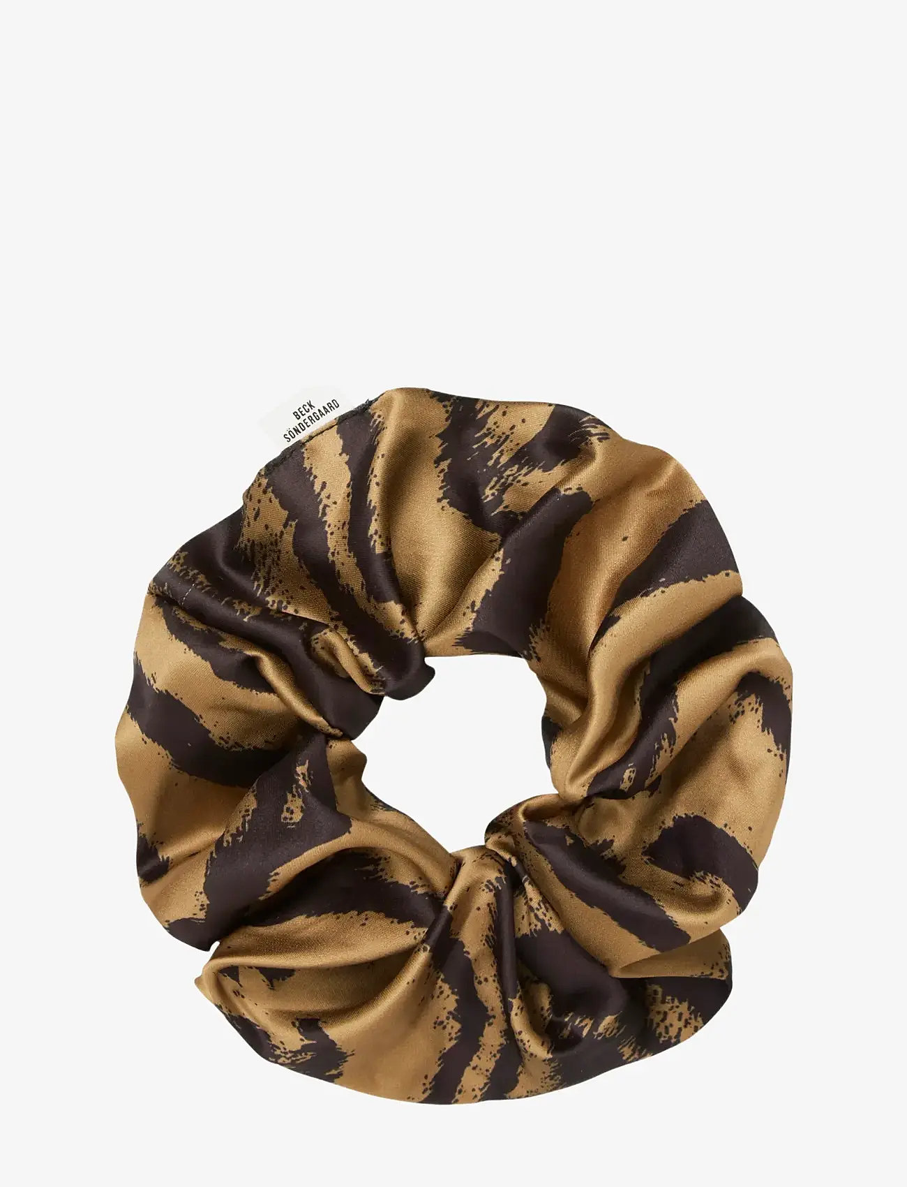 Becksöndergaard - Tigarea Luster Scrunchie - scrunchies ja patsikummid - brown sugar - 0