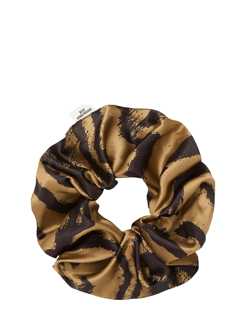 Becksöndergaard - Tigarea Luster Scrunchie - scrunchies ja patsikummid - brown sugar - 0