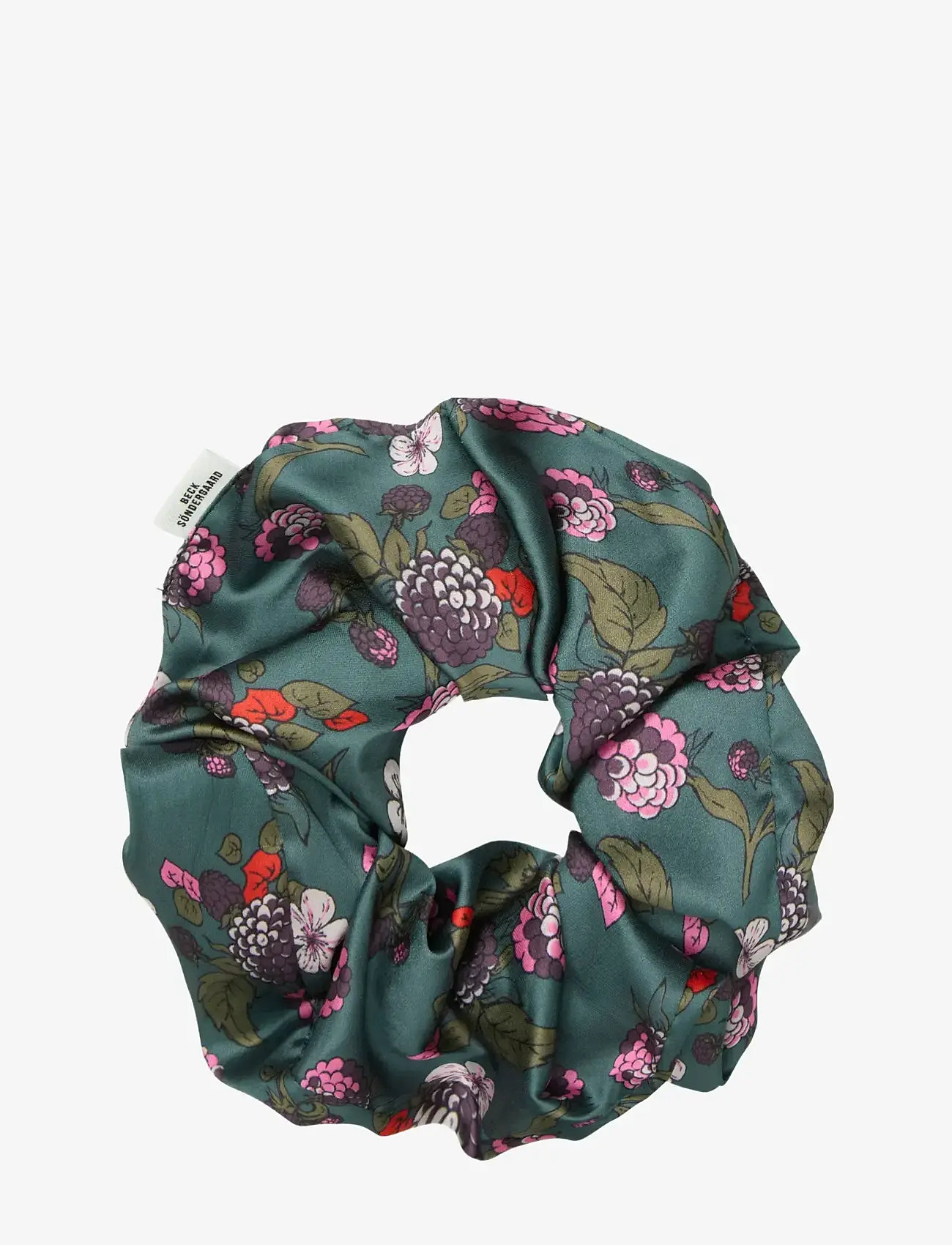 Becksöndergaard - Autumn Blackberry Luster Scrunchie - scrunchies - topiary green - 0