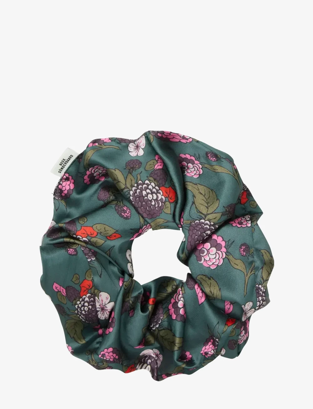 Becksöndergaard - Autumn Blackberry Luster Scrunchie - hårsnoddar - topiary green - 0