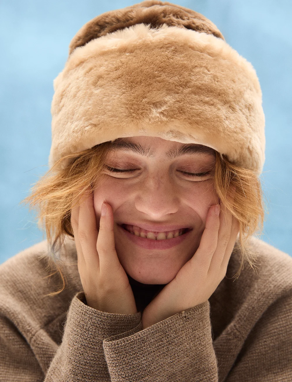 Becksöndergaard - Doras Shearling Hat - mössor - emperador brown - 0