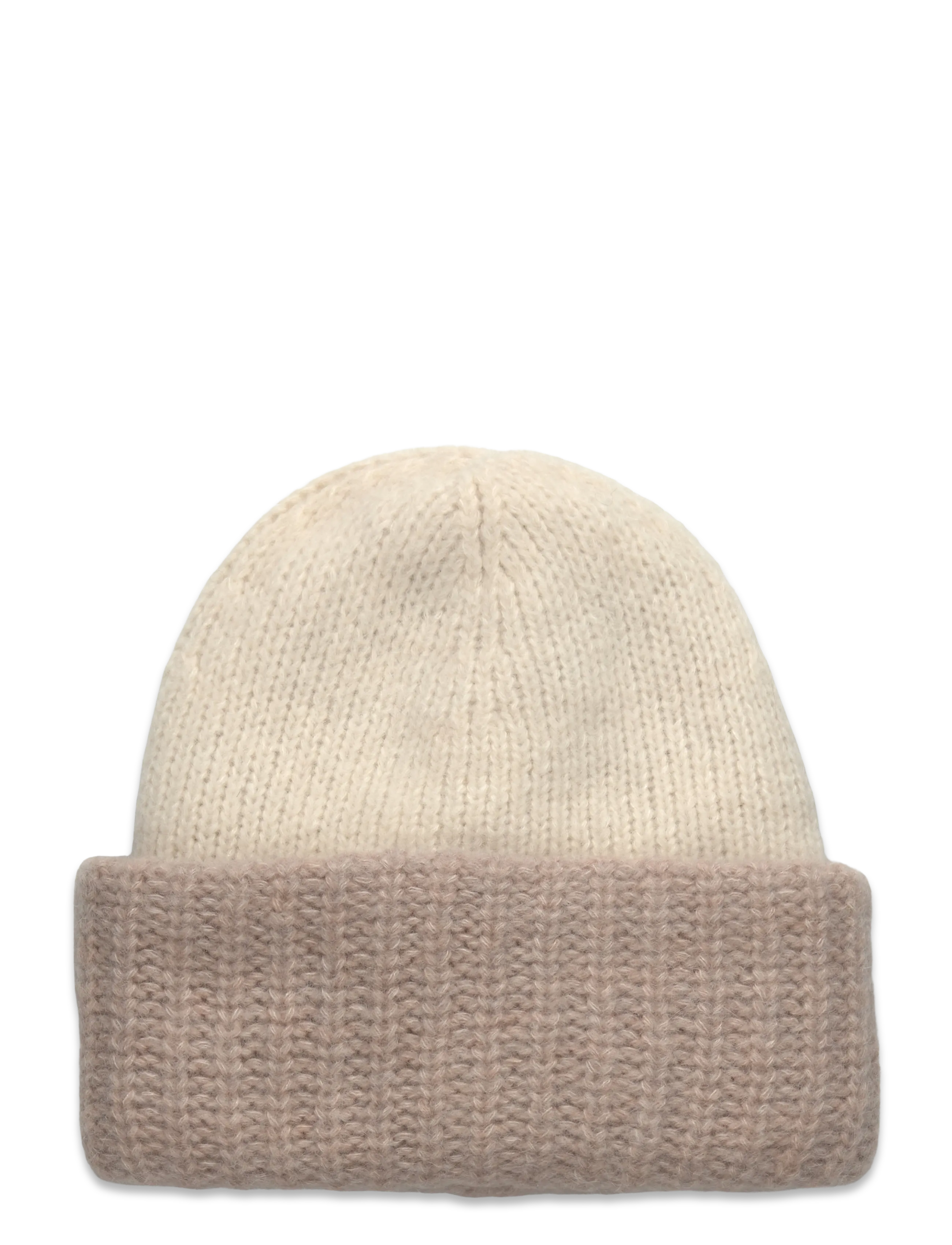 Becksöndergaard Two-Toned Soloma Beanie, One Size, Cream, Hovedbeklædning > Huer, Dame