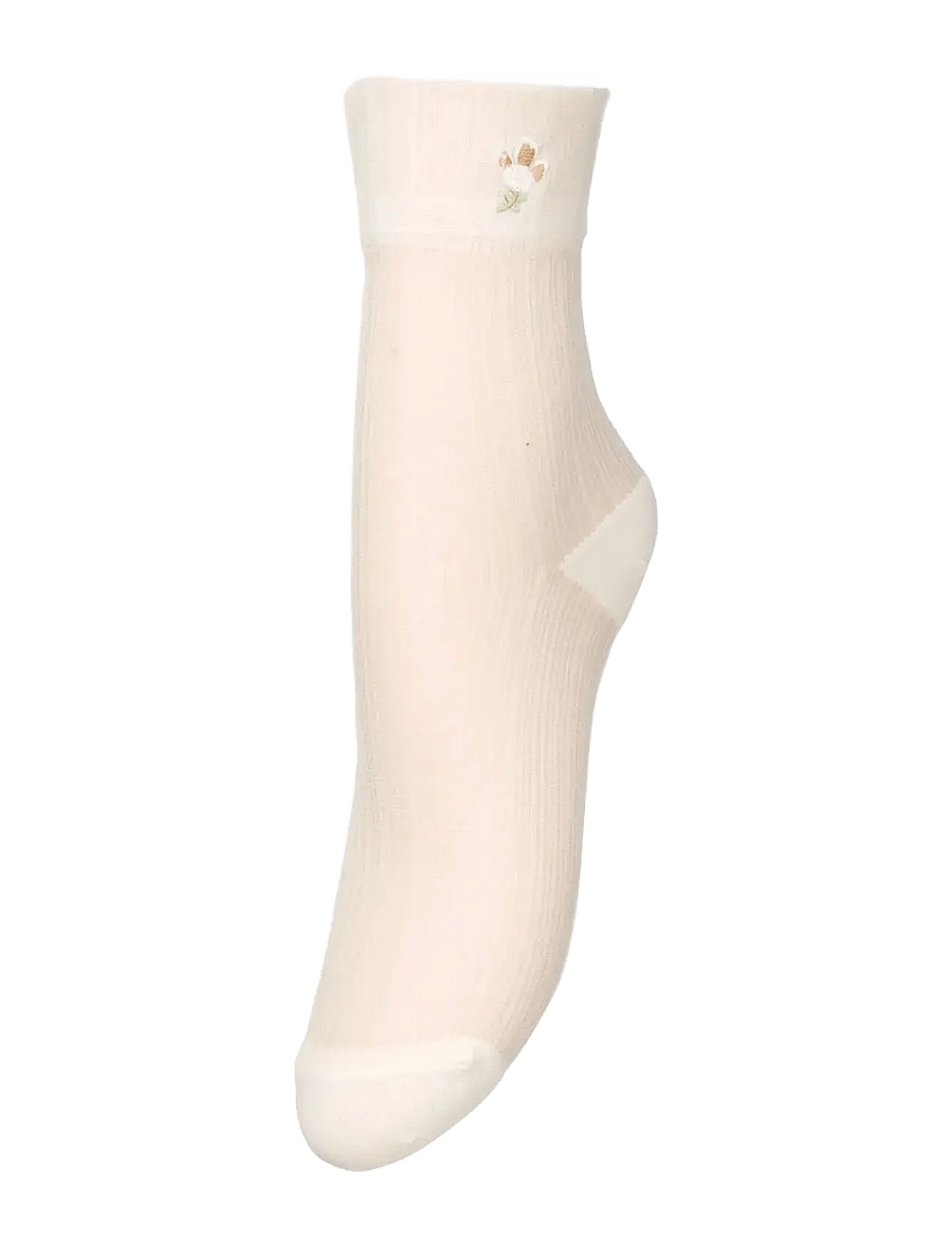 Becksöndergaard - Floral Sheer Sock - birch white - 0