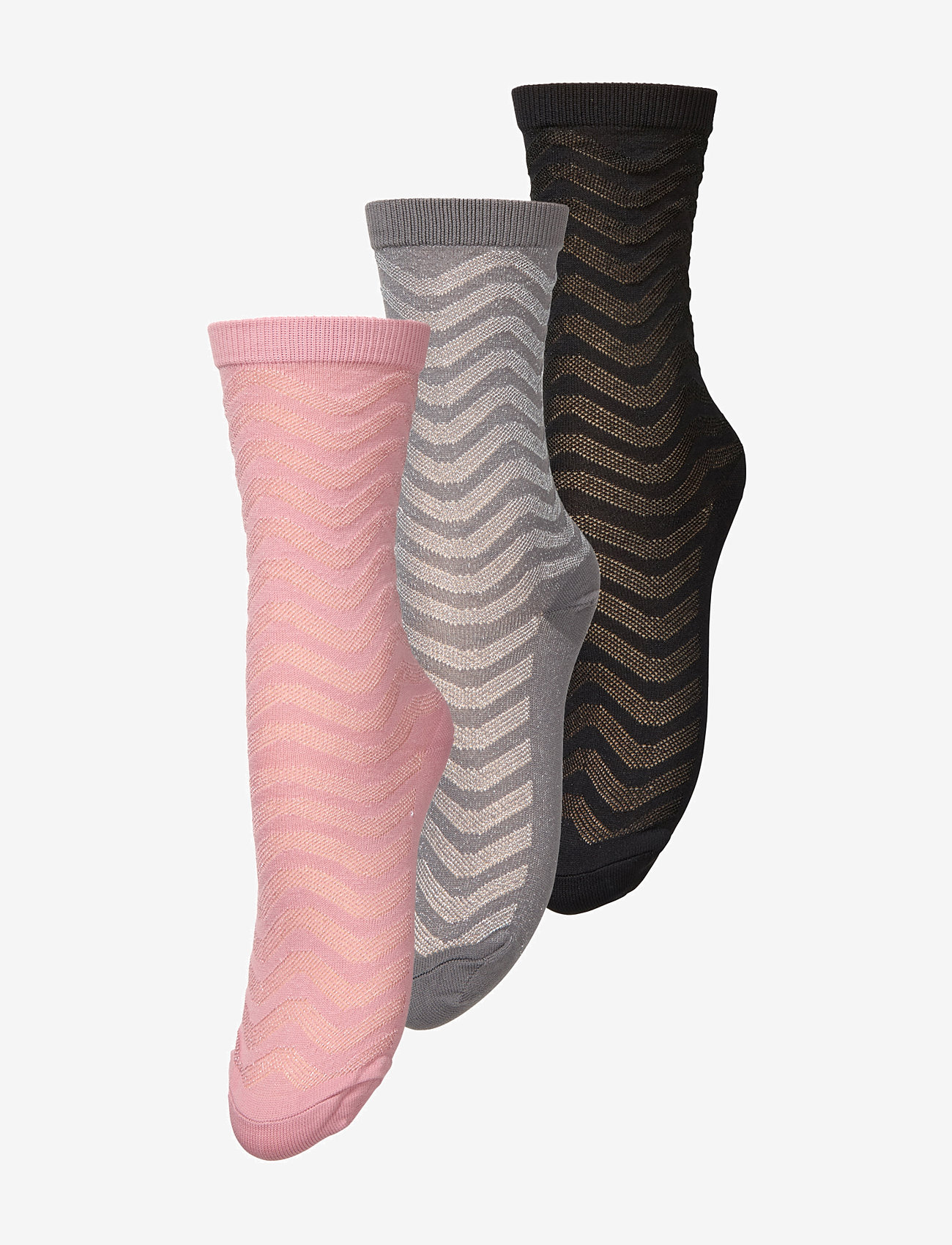 Becksöndergaard - Mina Glitter Sock 3 Pack - black/gray/pink - 0