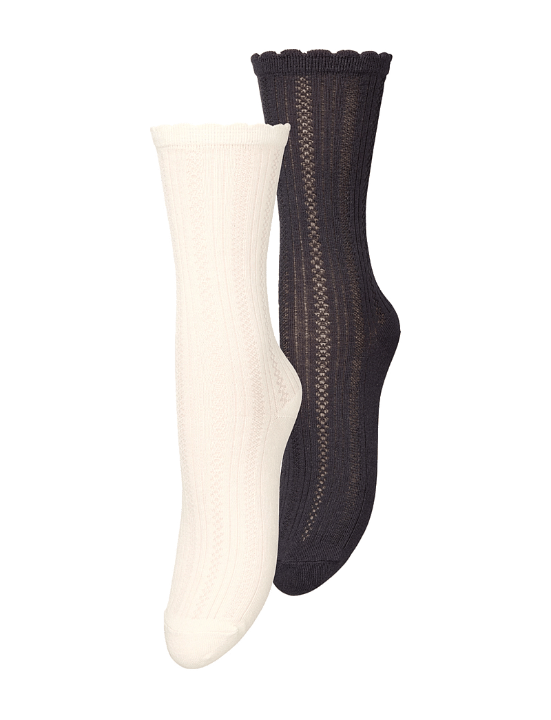 Becksöndergaard - Crochia Cotta Sock 2 Pack - crew-socken - off-white/blue - 0