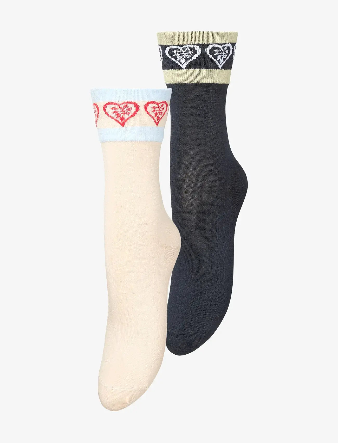 Becksöndergaard - Hearty Bam Sock 2 Pack - vanliga strumpor - off-white/blue - 0