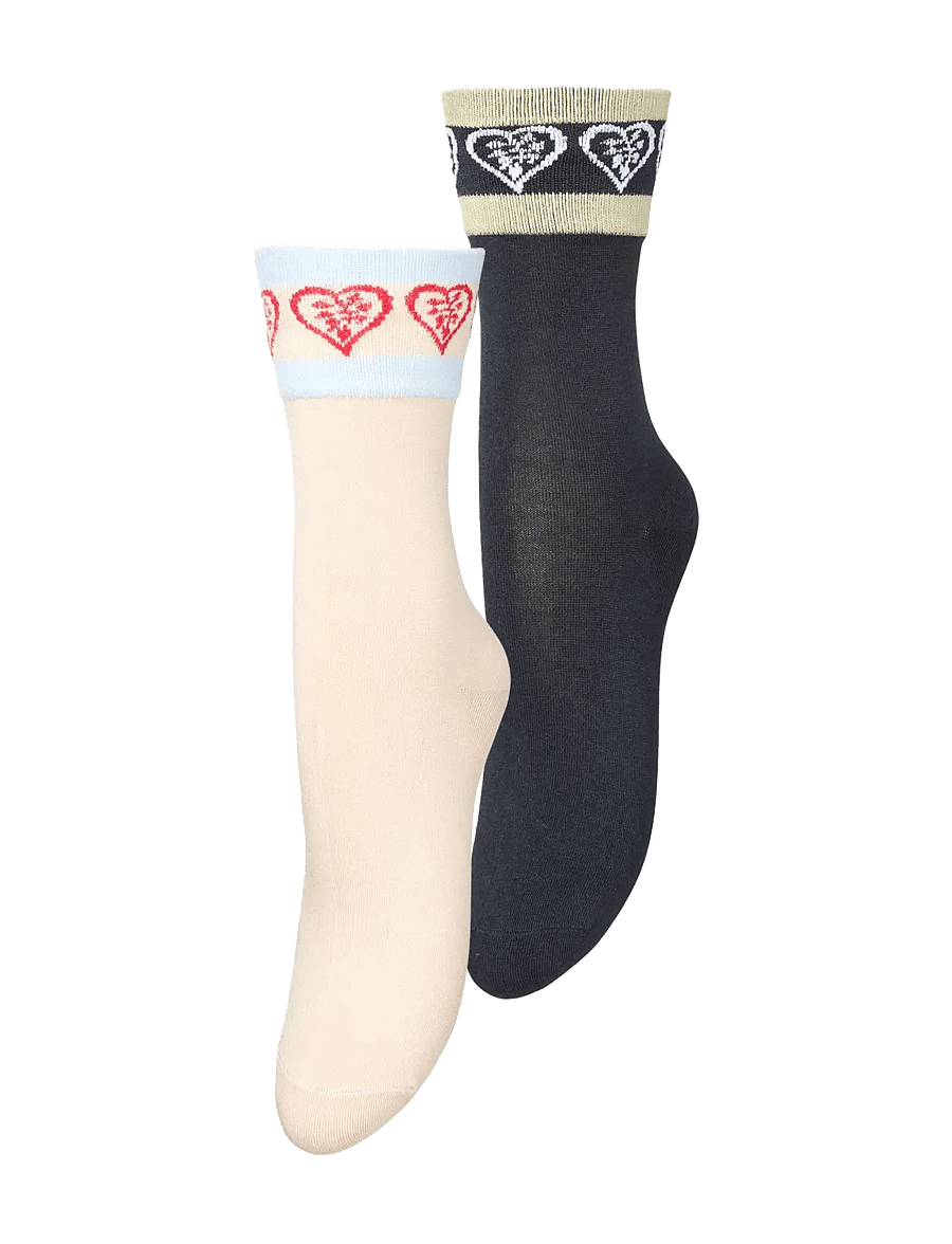 Becksöndergaard - Hearty Bam Sock 2 Pack - klassikalised sokid - off-white/blue - 0