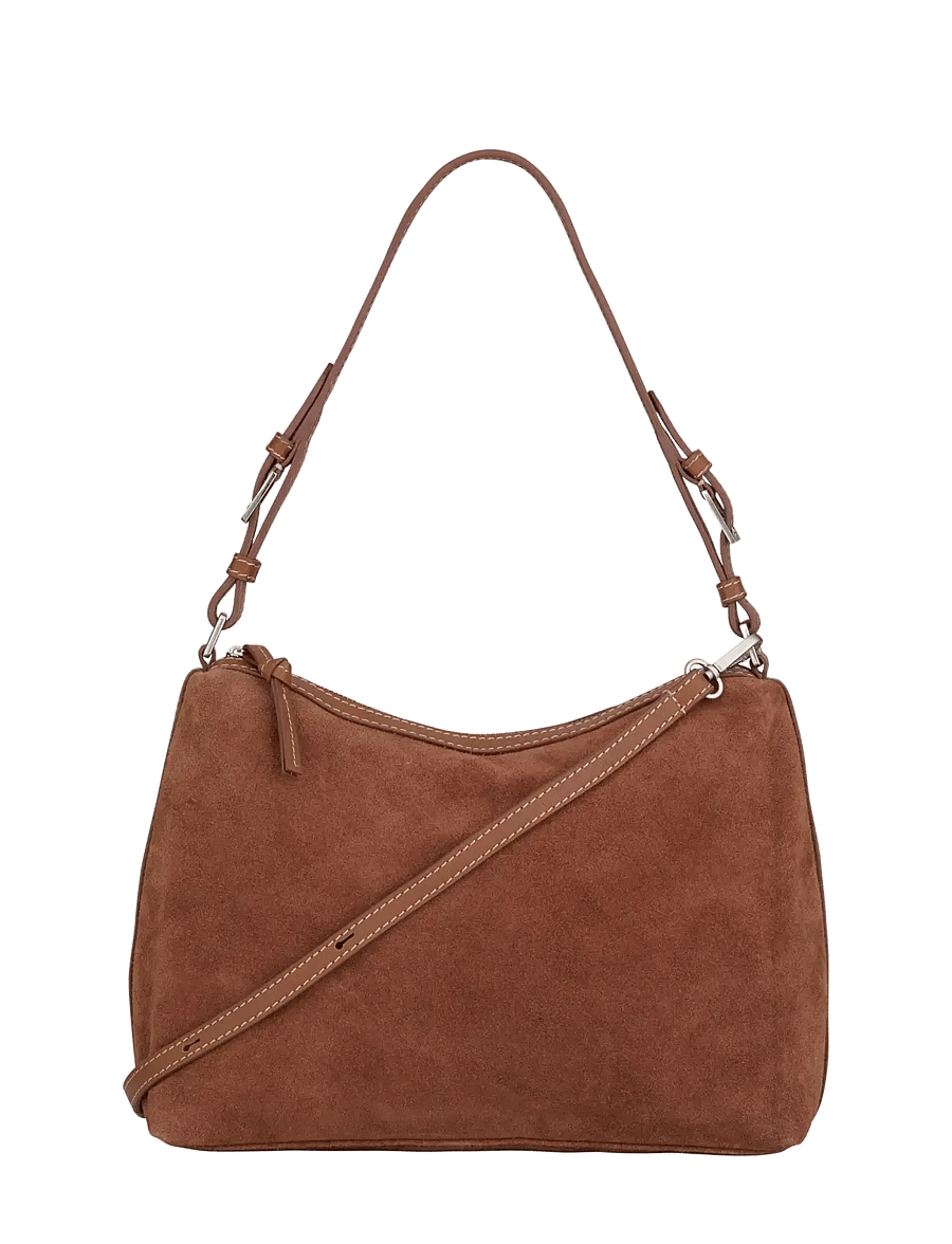 Becksöndergaard - Suede Ginni Medi Bag - modetrends - brown tortoise shell - 0