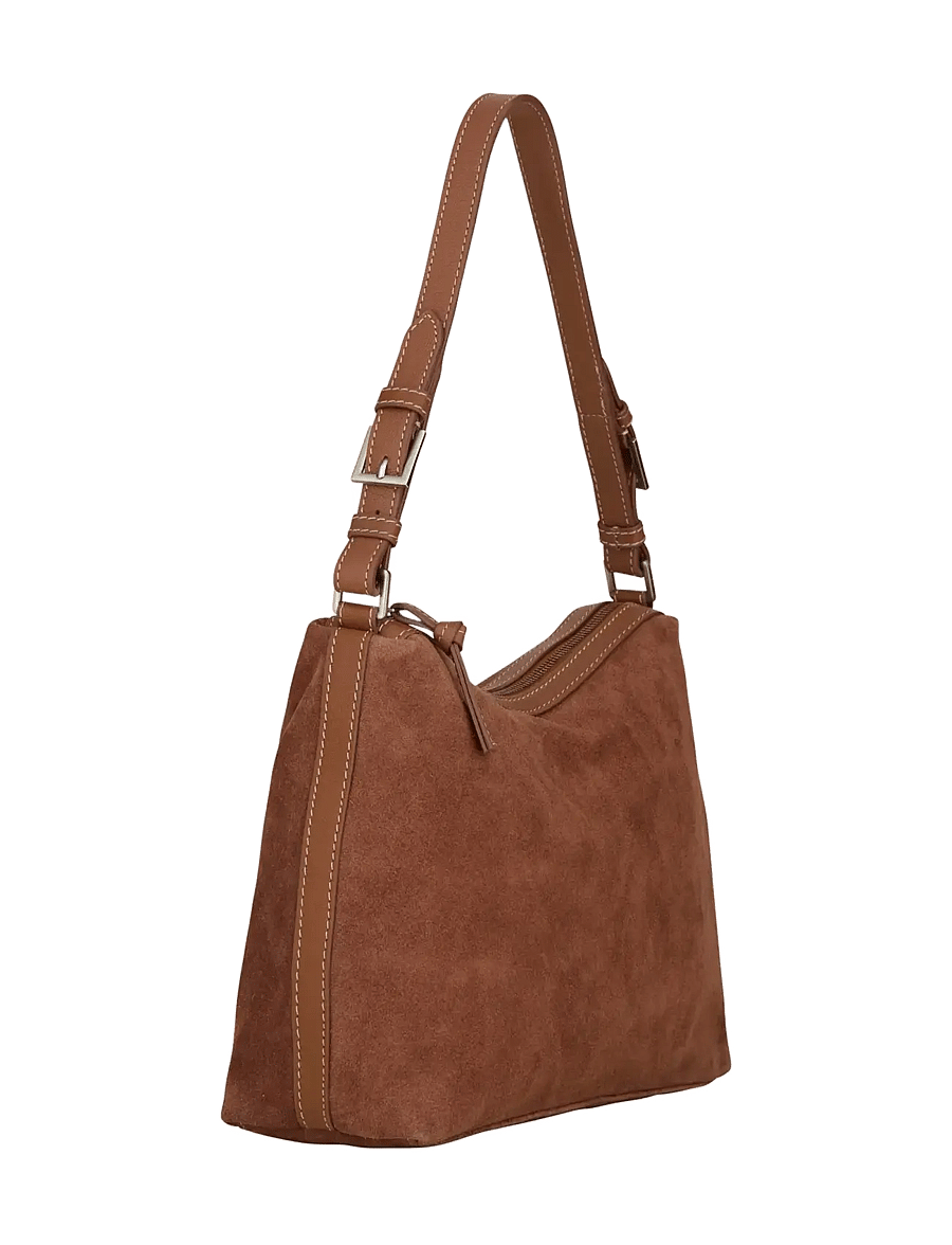 Becksöndergaard - Suede Ginni Medi Bag - modetrends - brown tortoise shell - 1